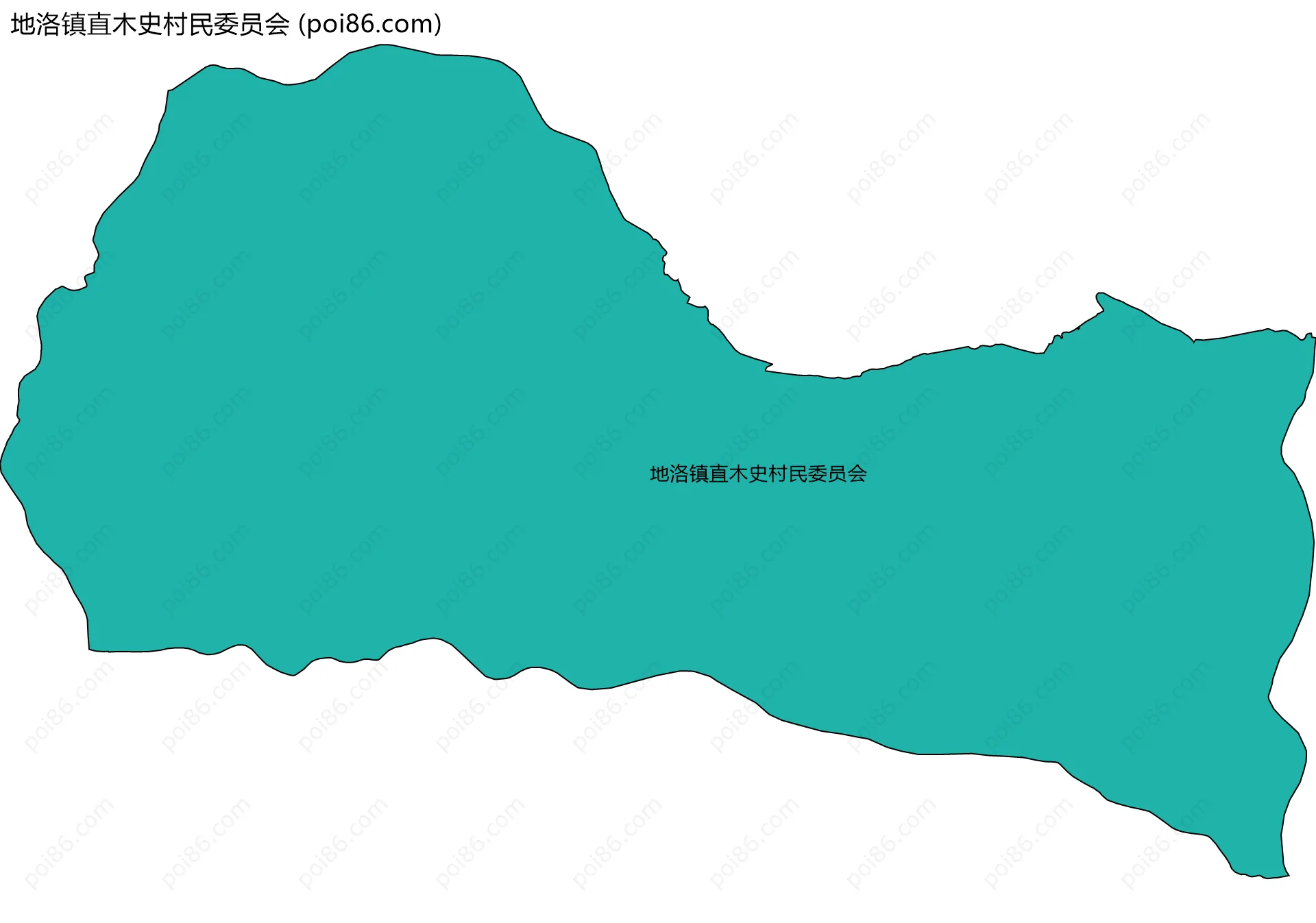 地洛镇直木史村民委员会边界地图
