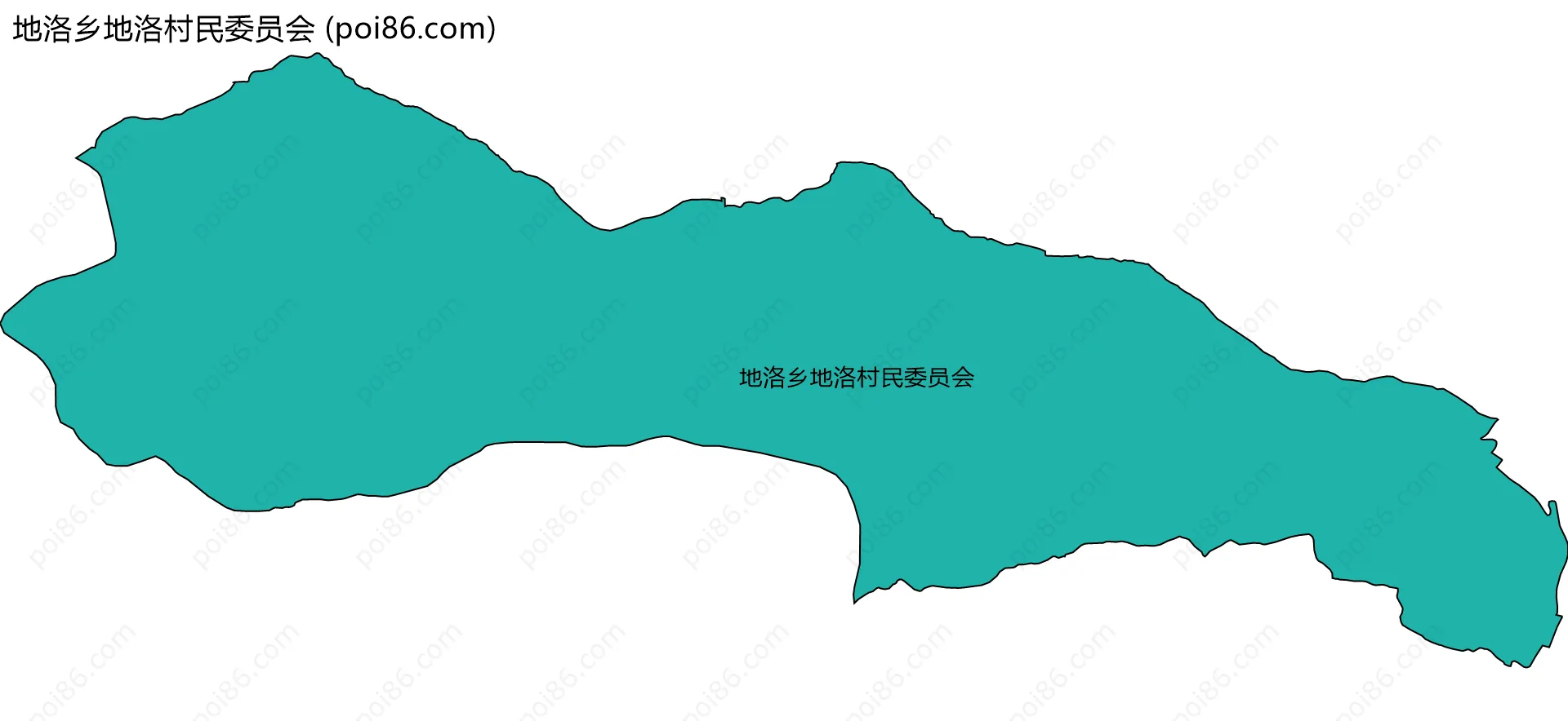 地洛乡地洛村民委员会边界地图