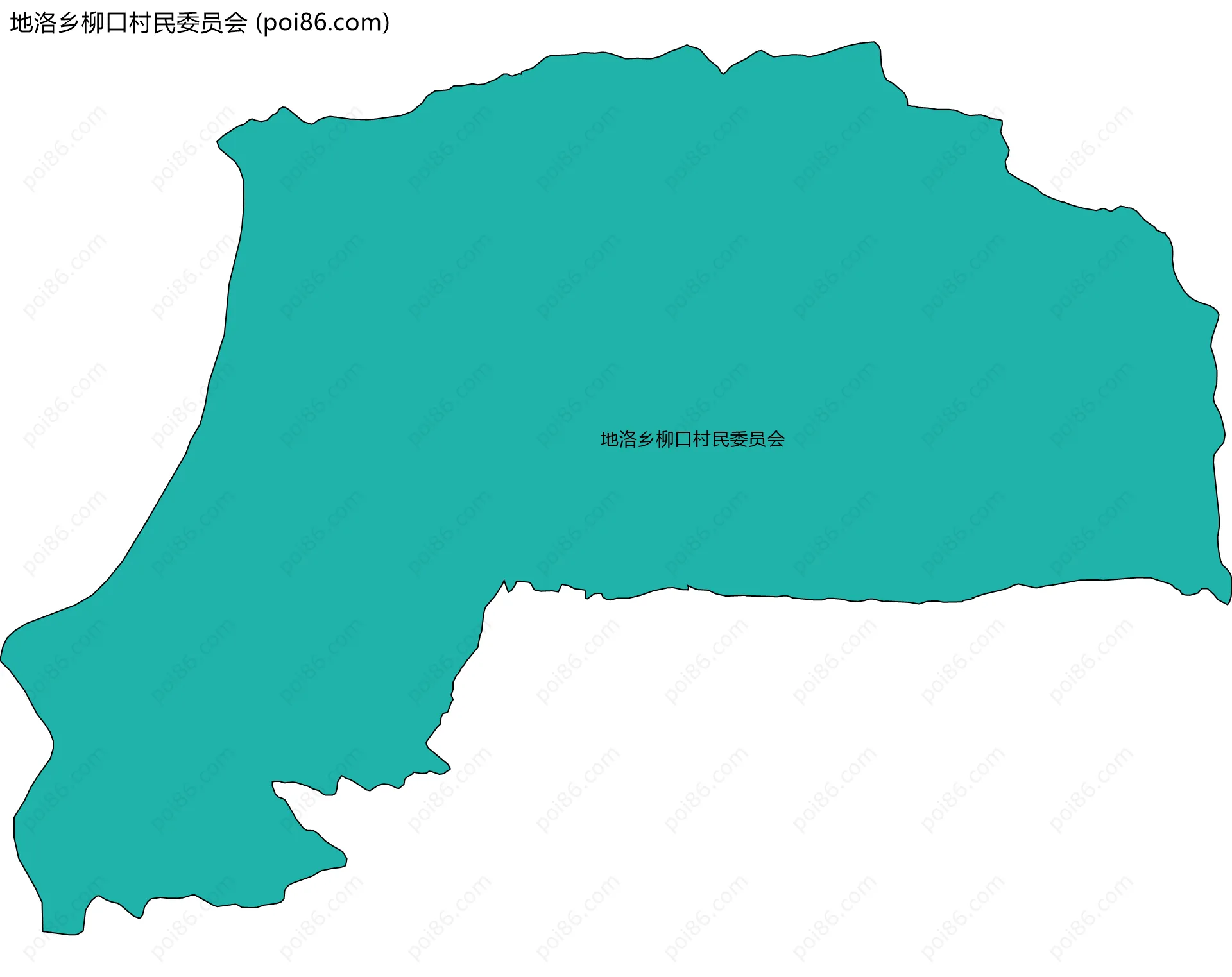 地洛乡柳口村民委员会边界地图