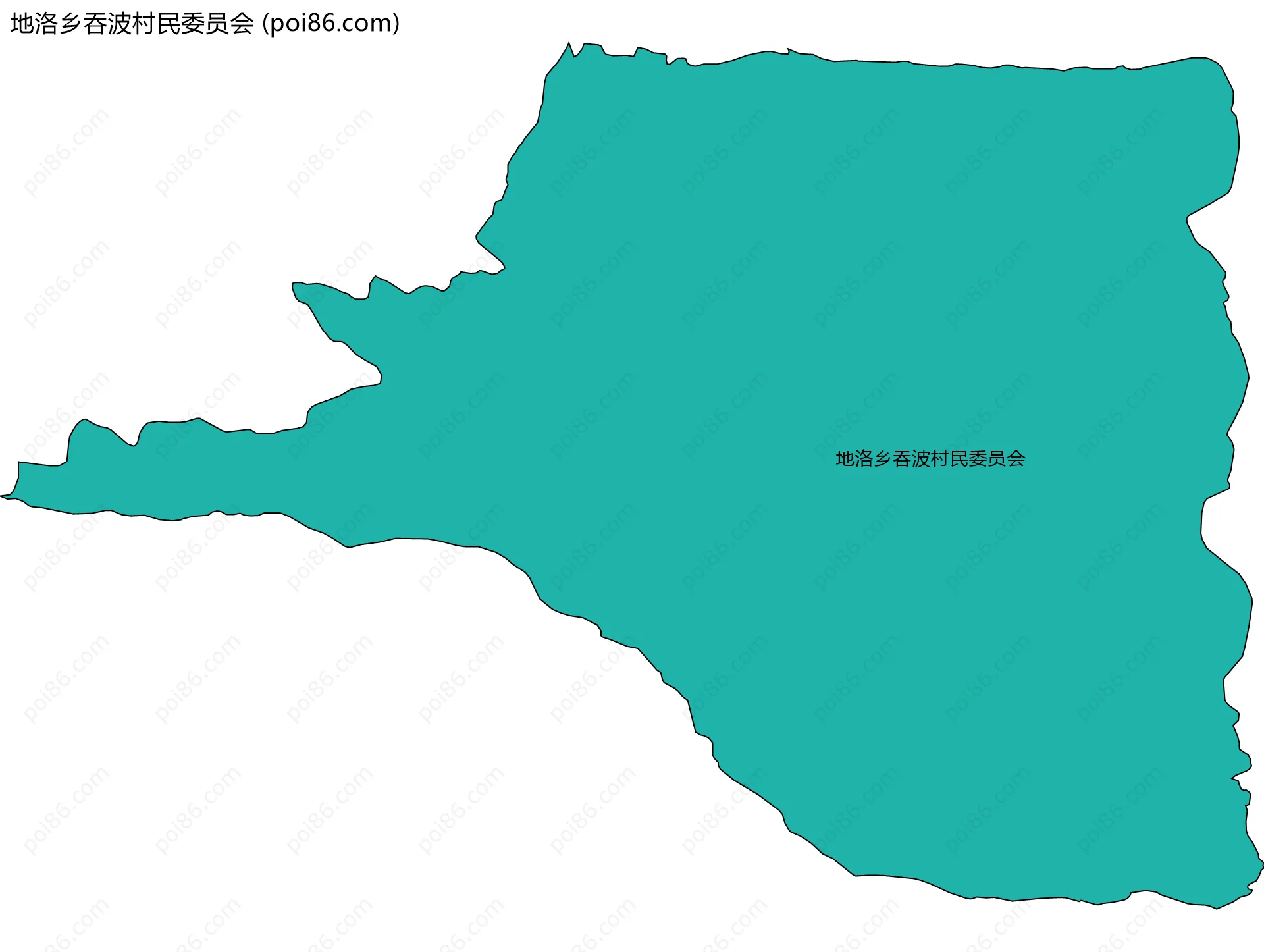 地洛乡吞波村民委员会边界地图