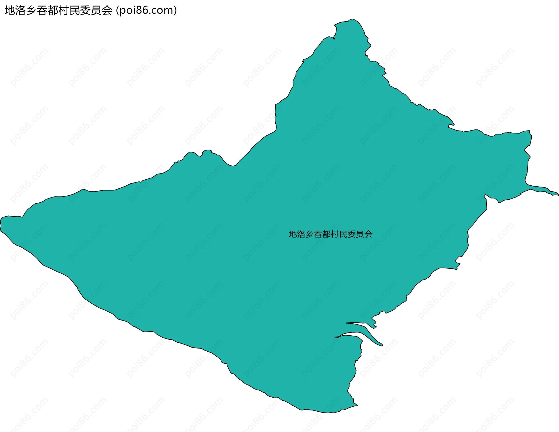 地洛乡吞都村民委员会边界地图