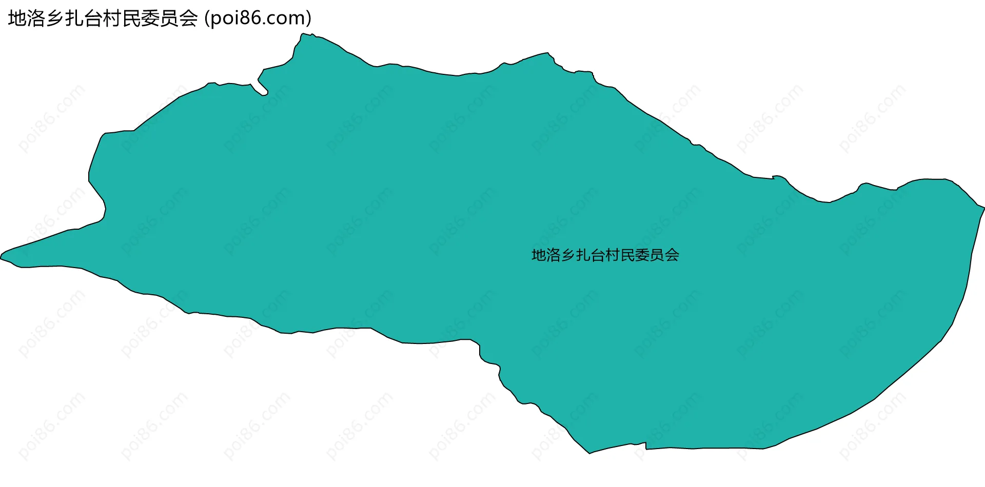 地洛乡扎台村民委员会边界地图