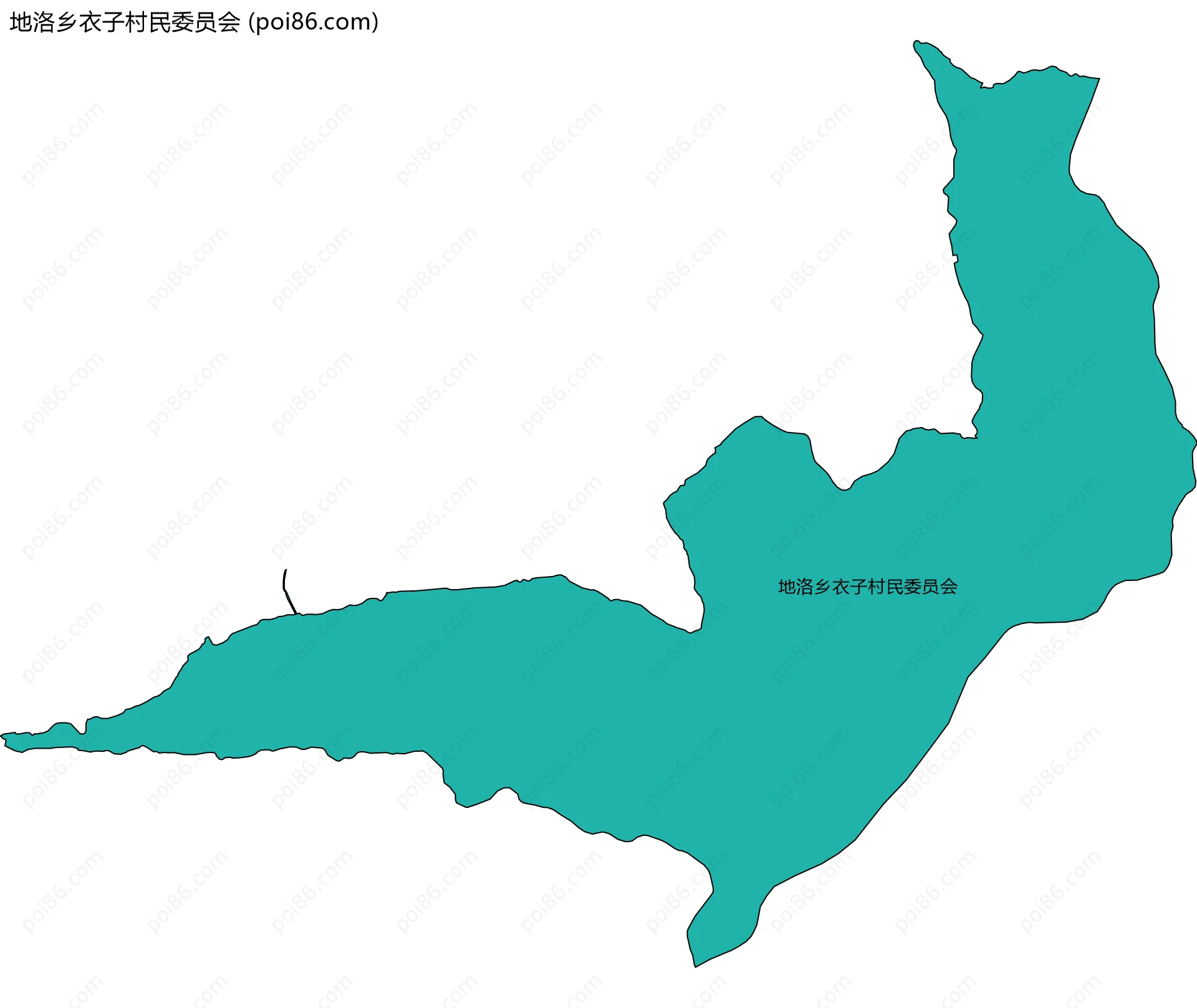 地洛乡衣子村民委员会边界地图