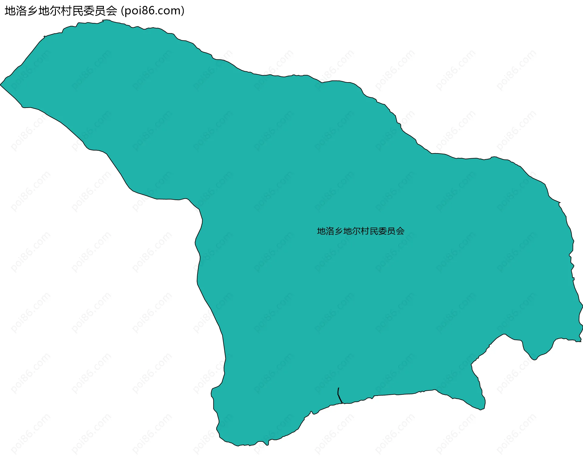 地洛乡地尔村民委员会边界地图