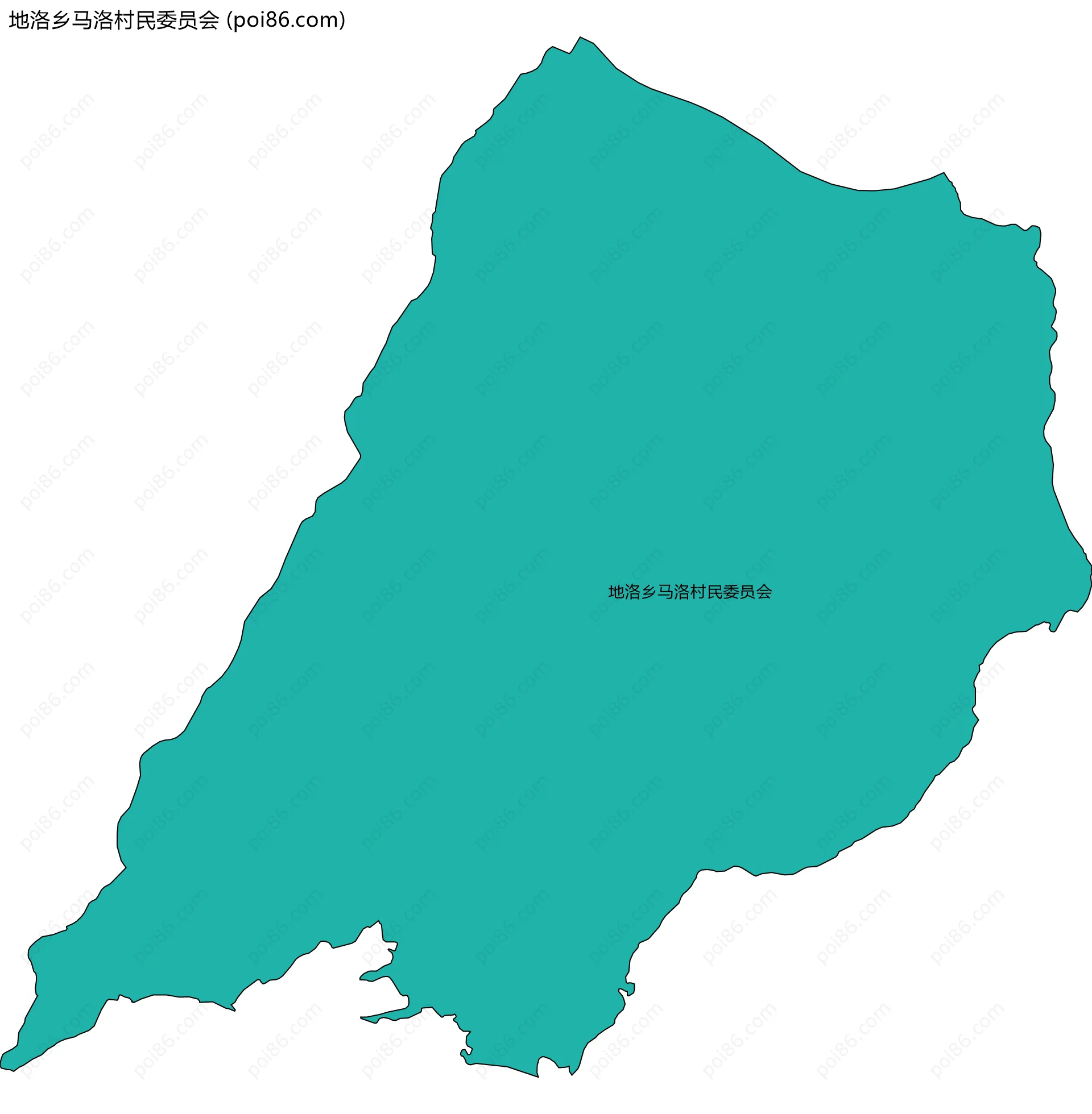 地洛乡马洛村民委员会边界地图