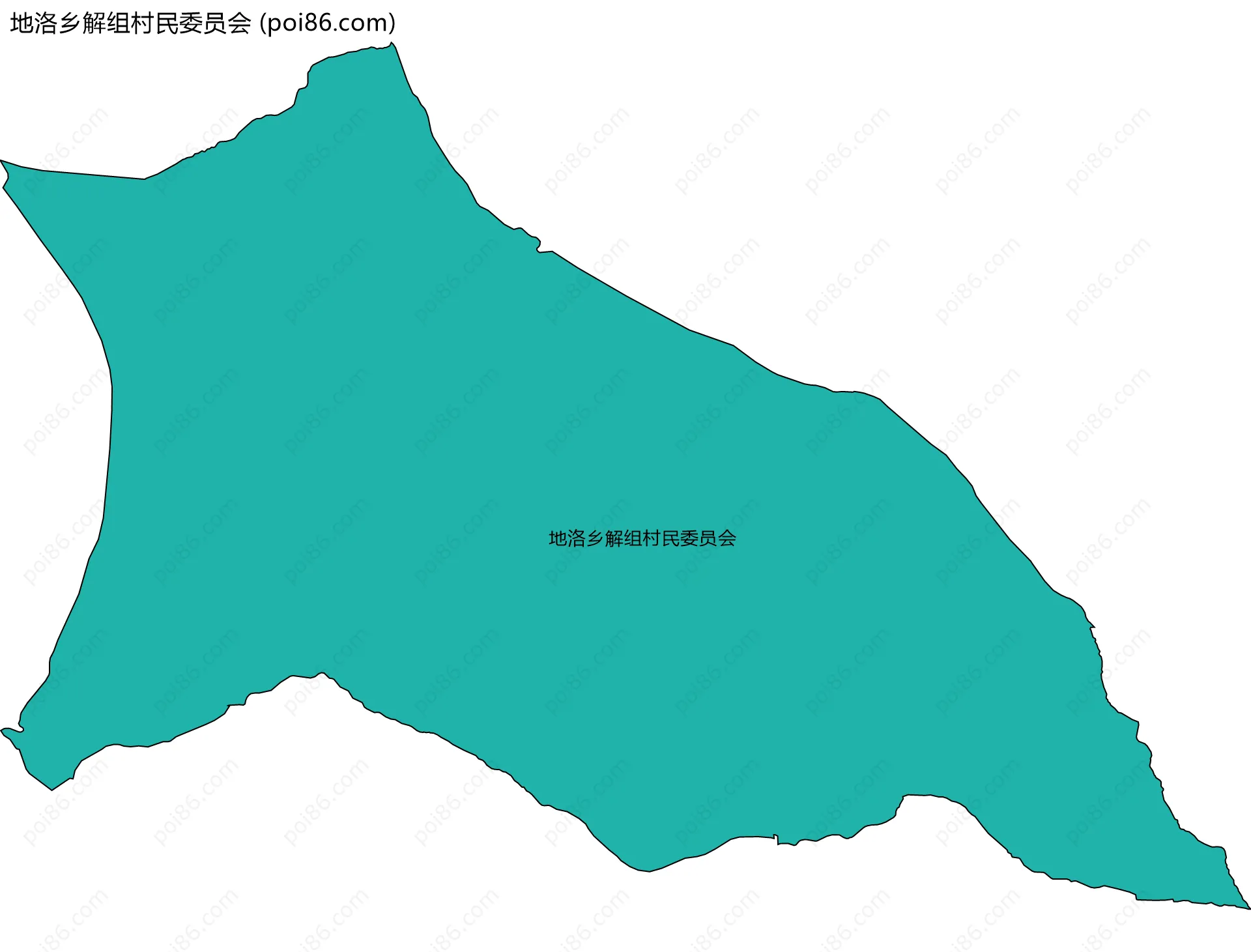 地洛乡解组村民委员会边界地图
