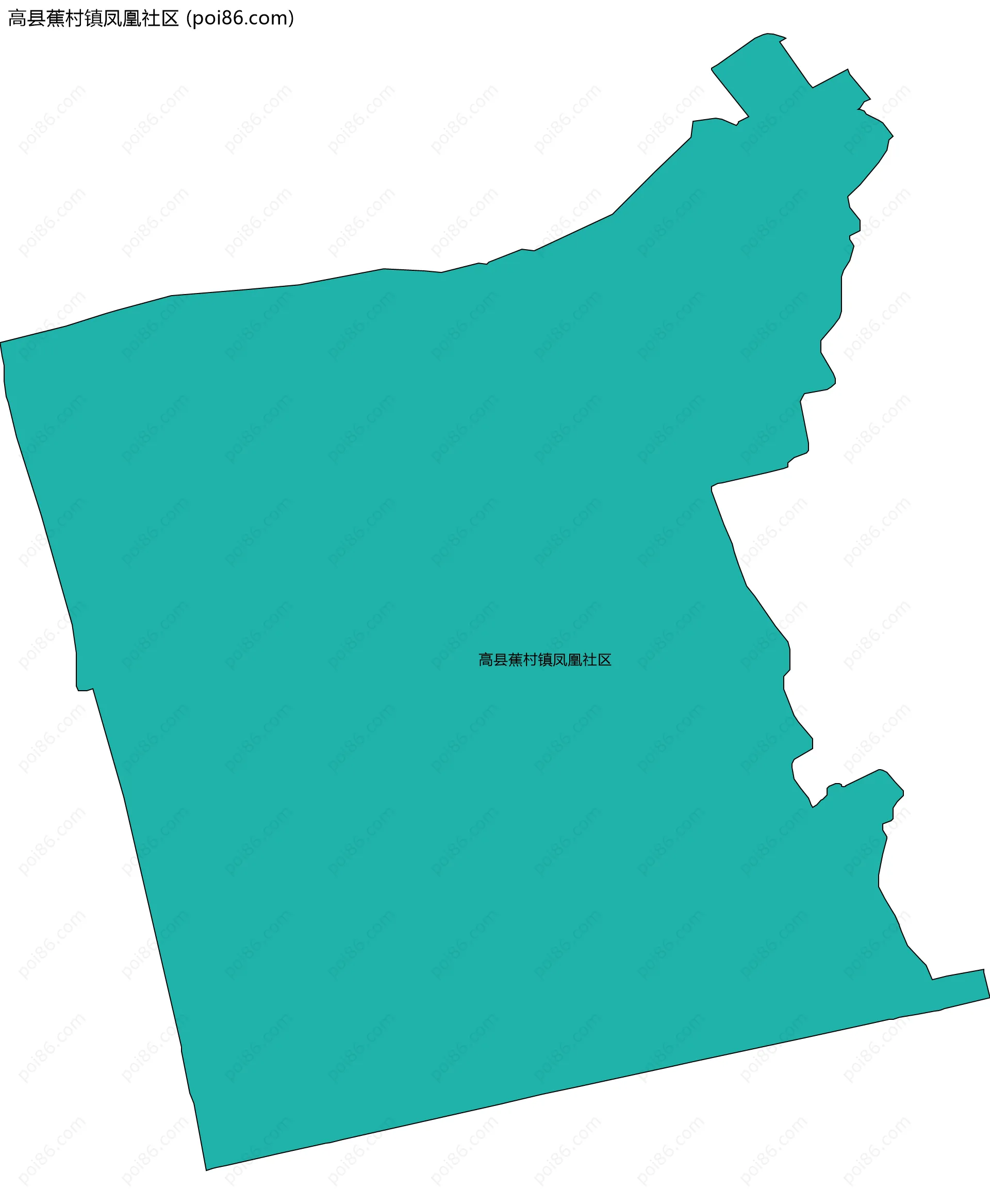 高县蕉村镇凤凰社区边界地图