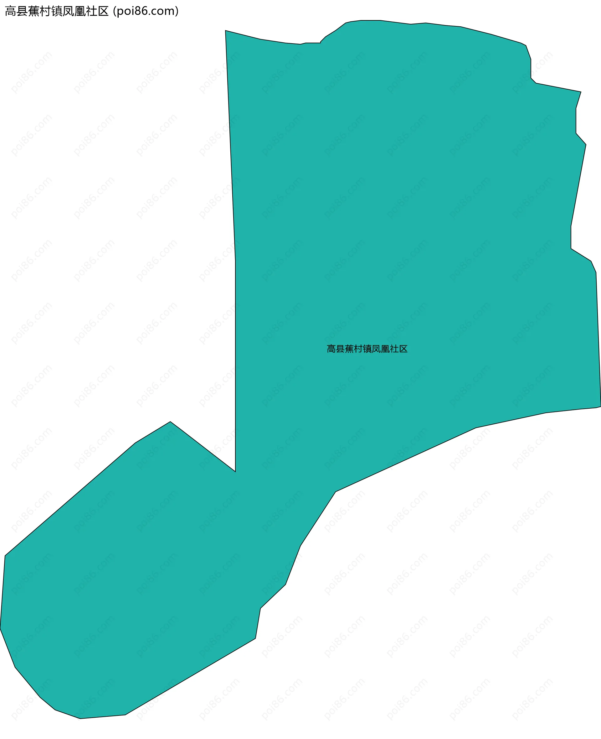 高县蕉村镇凤凰社区边界地图