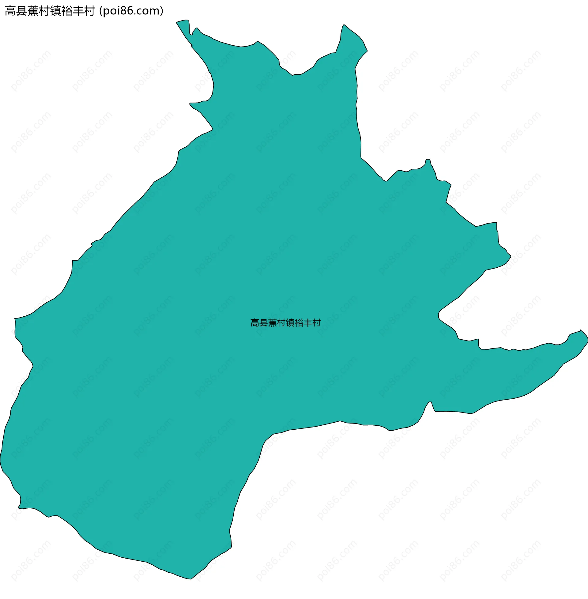 高县蕉村镇裕丰村边界地图