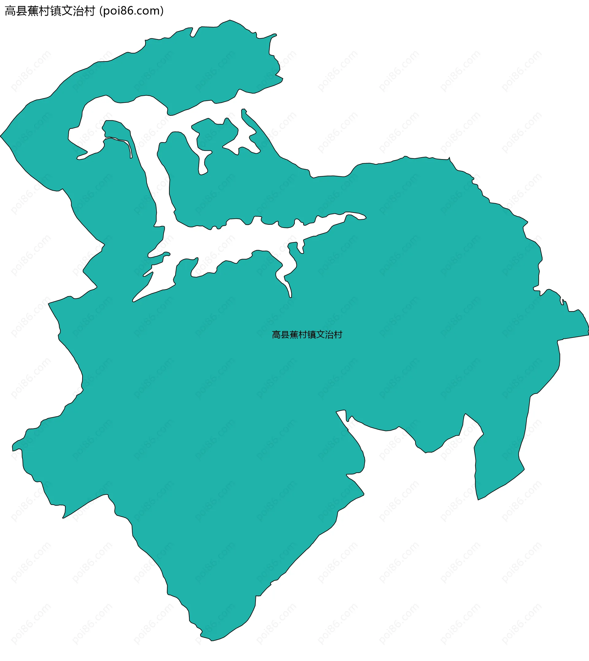 高县蕉村镇文治村边界地图