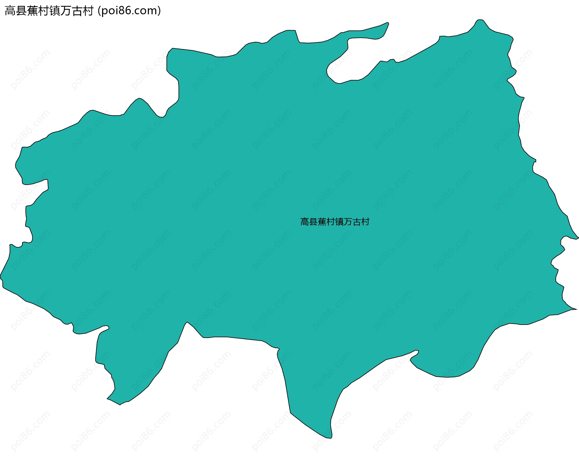 高县蕉村镇万古村边界地图