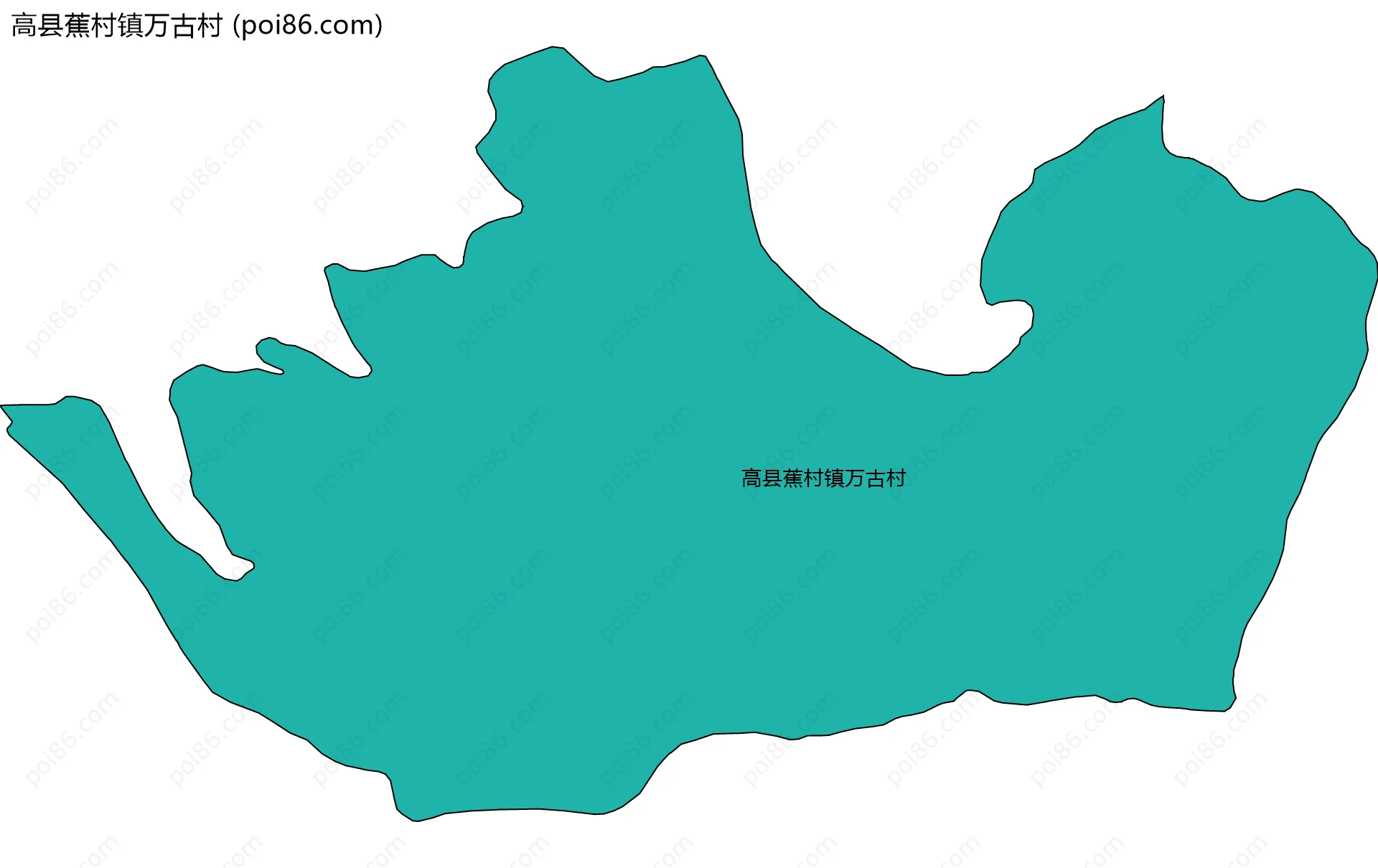 高县蕉村镇万古村边界地图