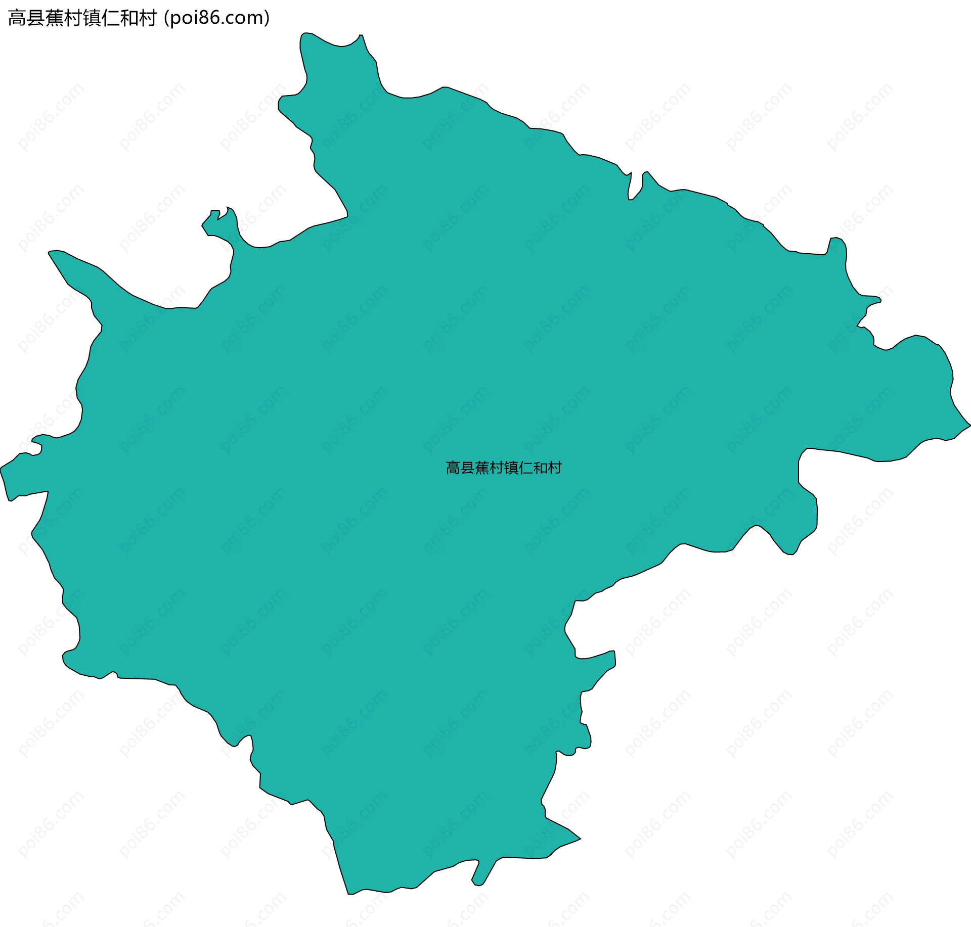 高县蕉村镇仁和村边界地图