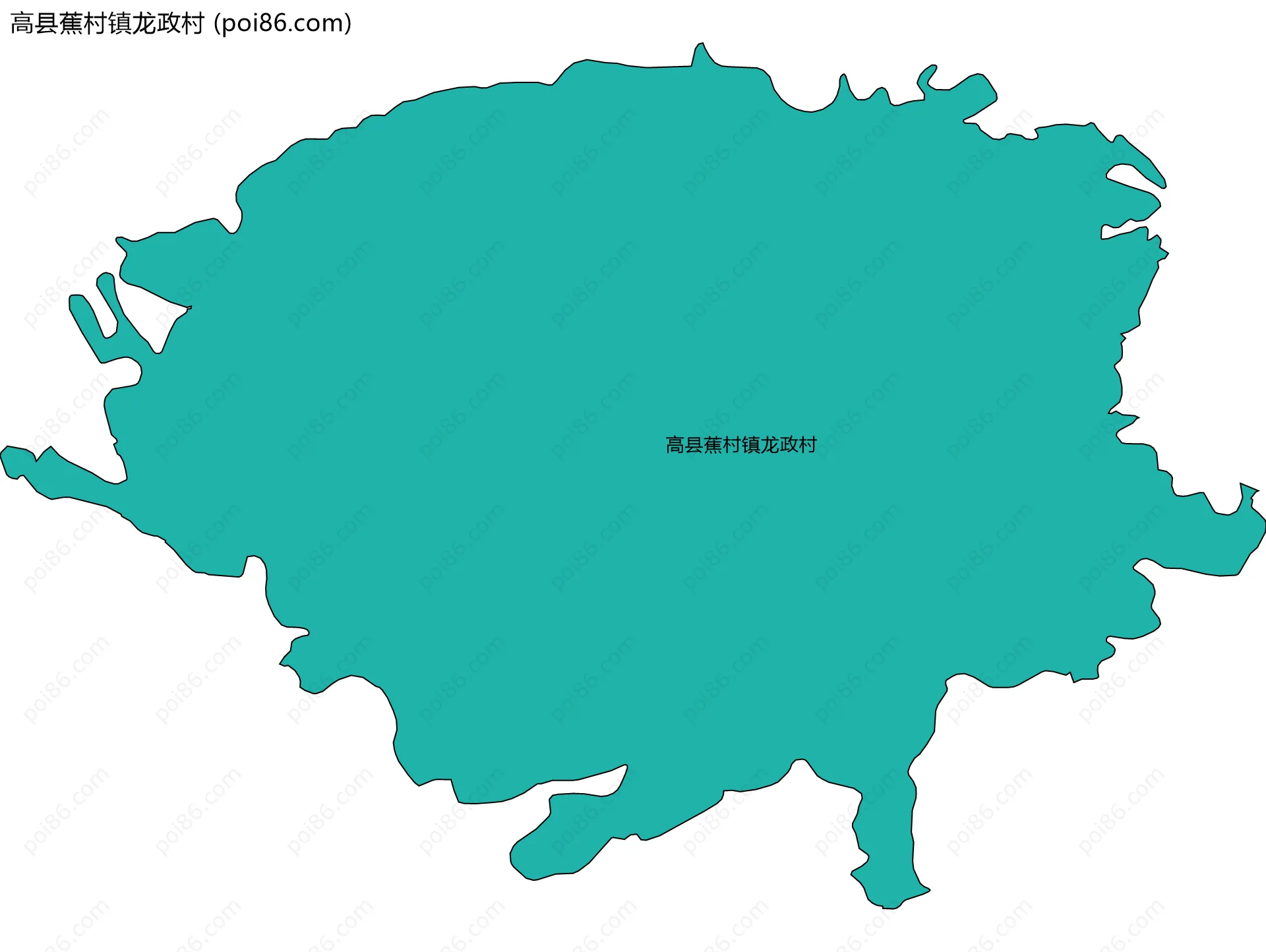 高县蕉村镇龙政村边界地图