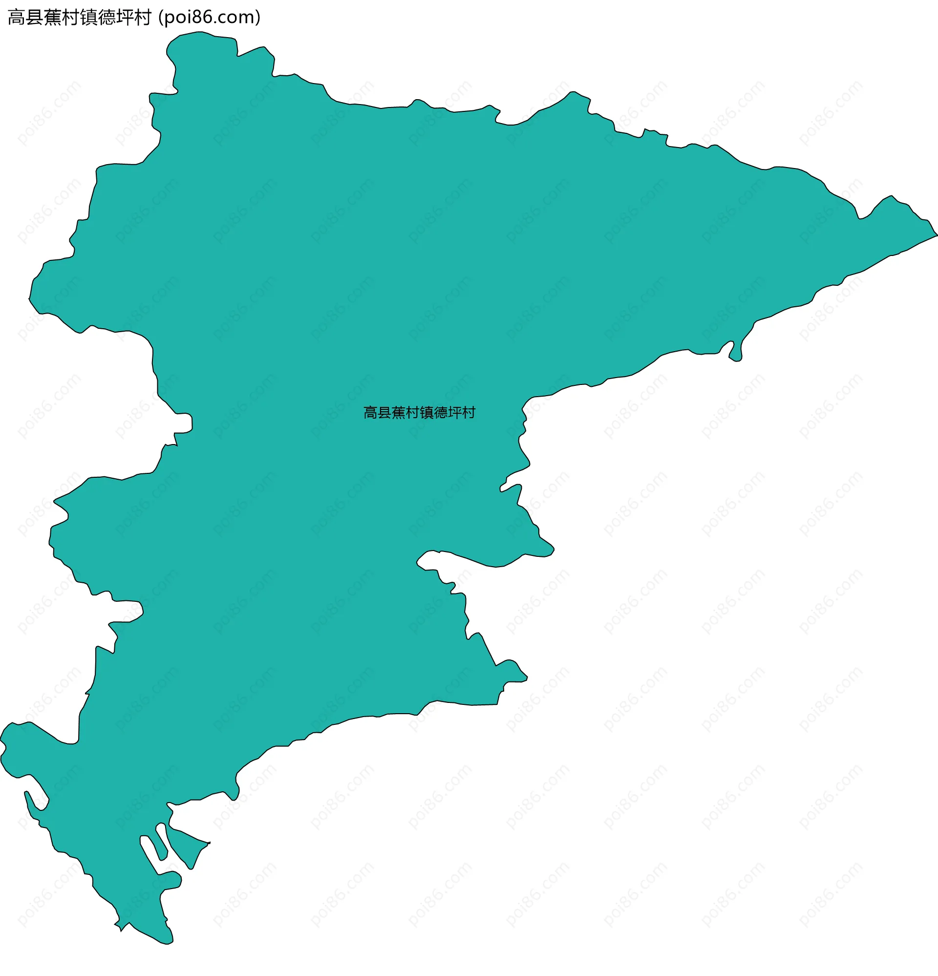 高县蕉村镇德坪村边界地图