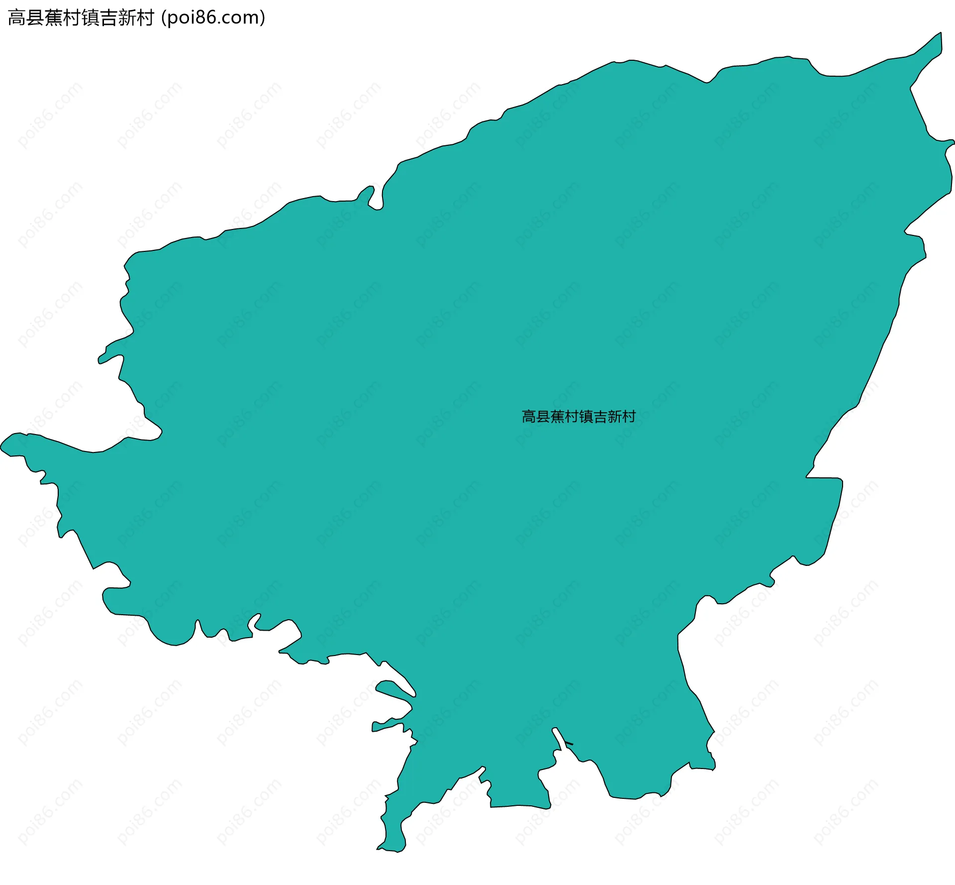 高县蕉村镇吉新村边界地图