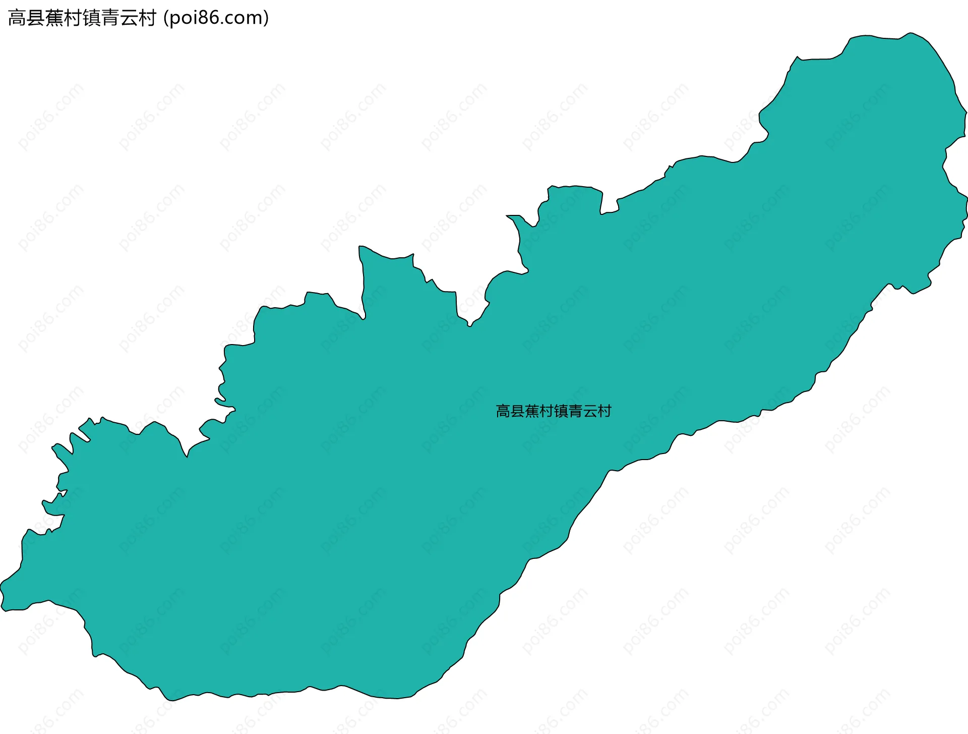 高县蕉村镇青云村边界地图