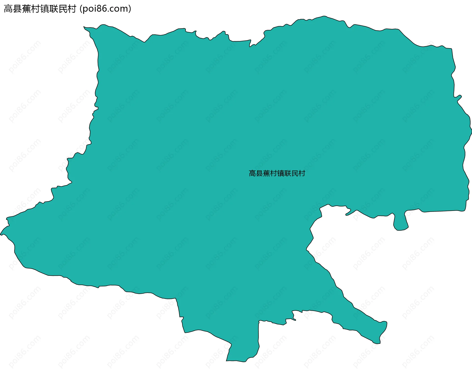 高县蕉村镇联民村边界地图