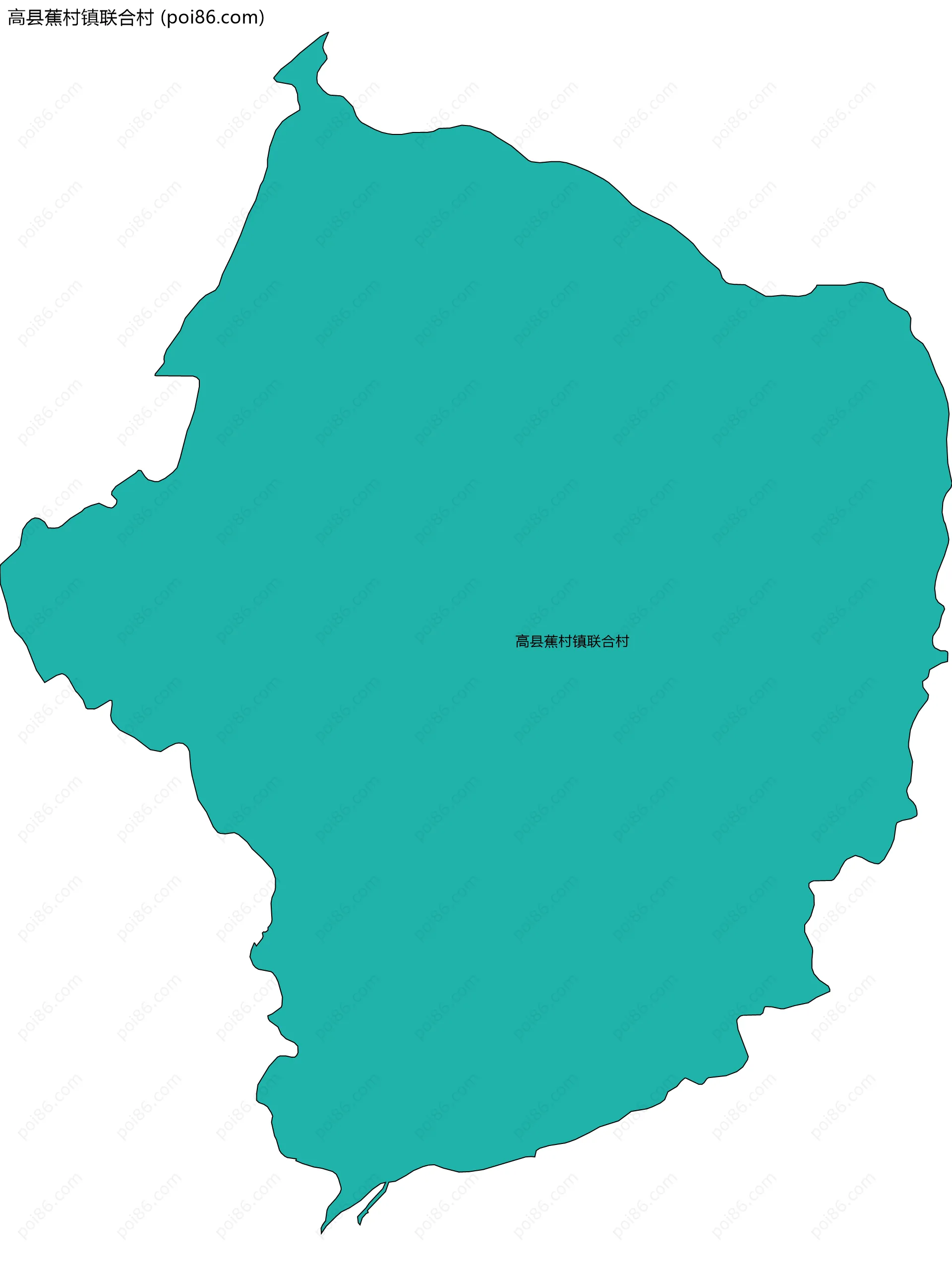 高县蕉村镇联合村边界地图