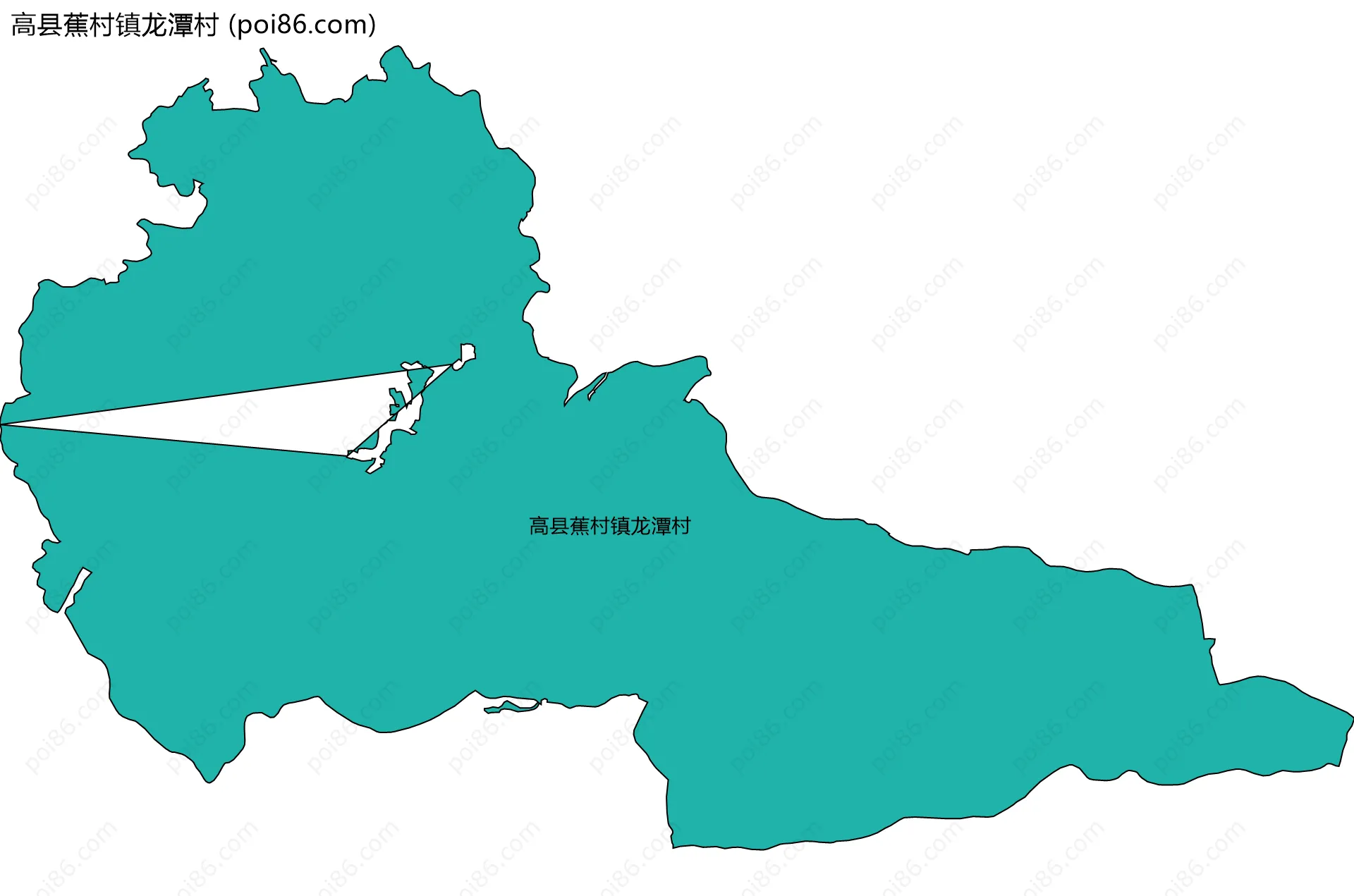 高县蕉村镇龙潭村边界地图