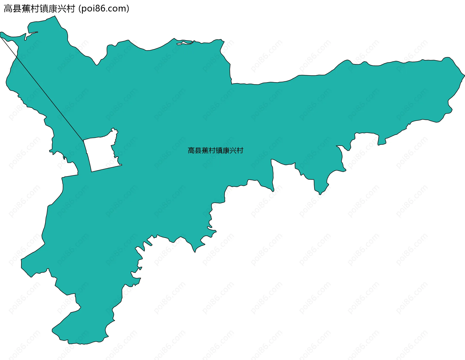 高县蕉村镇康兴村边界地图
