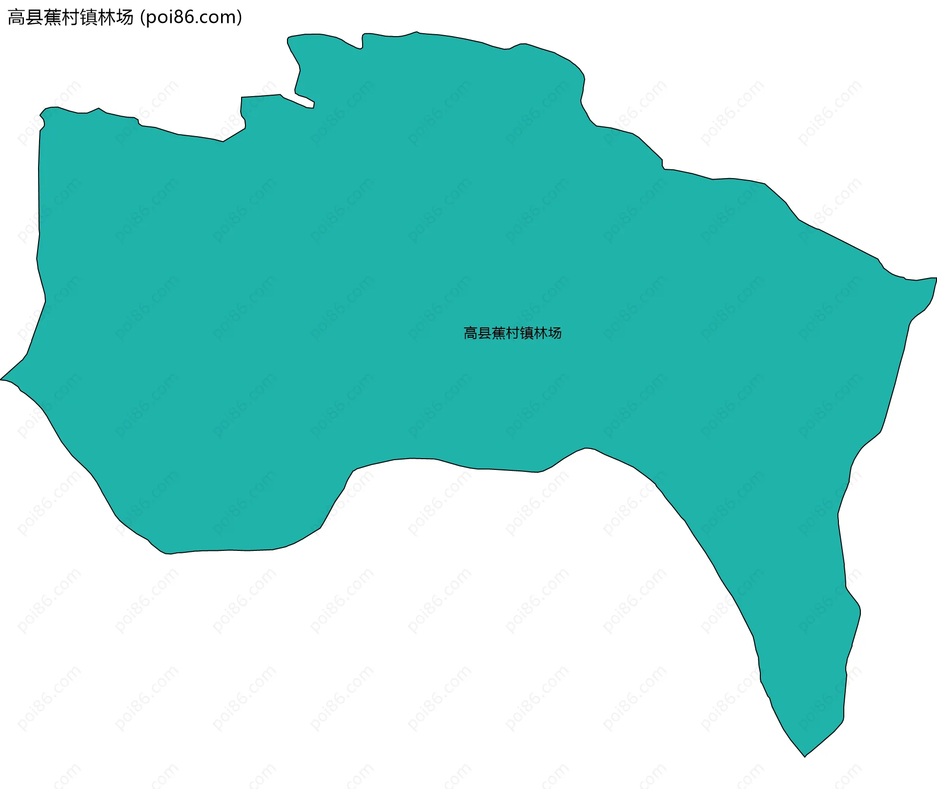 高县蕉村镇林场边界地图