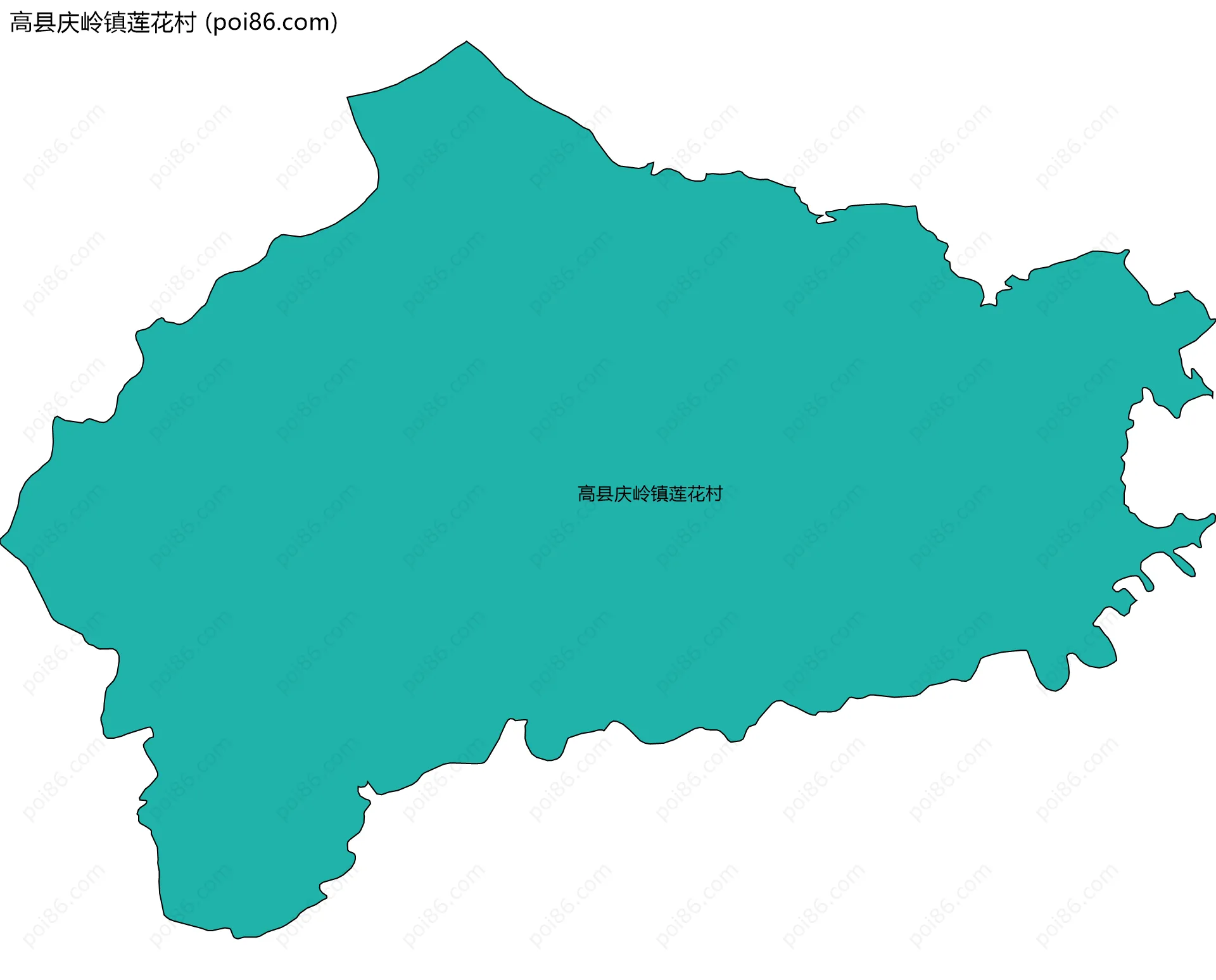 高县庆岭镇莲花村边界地图