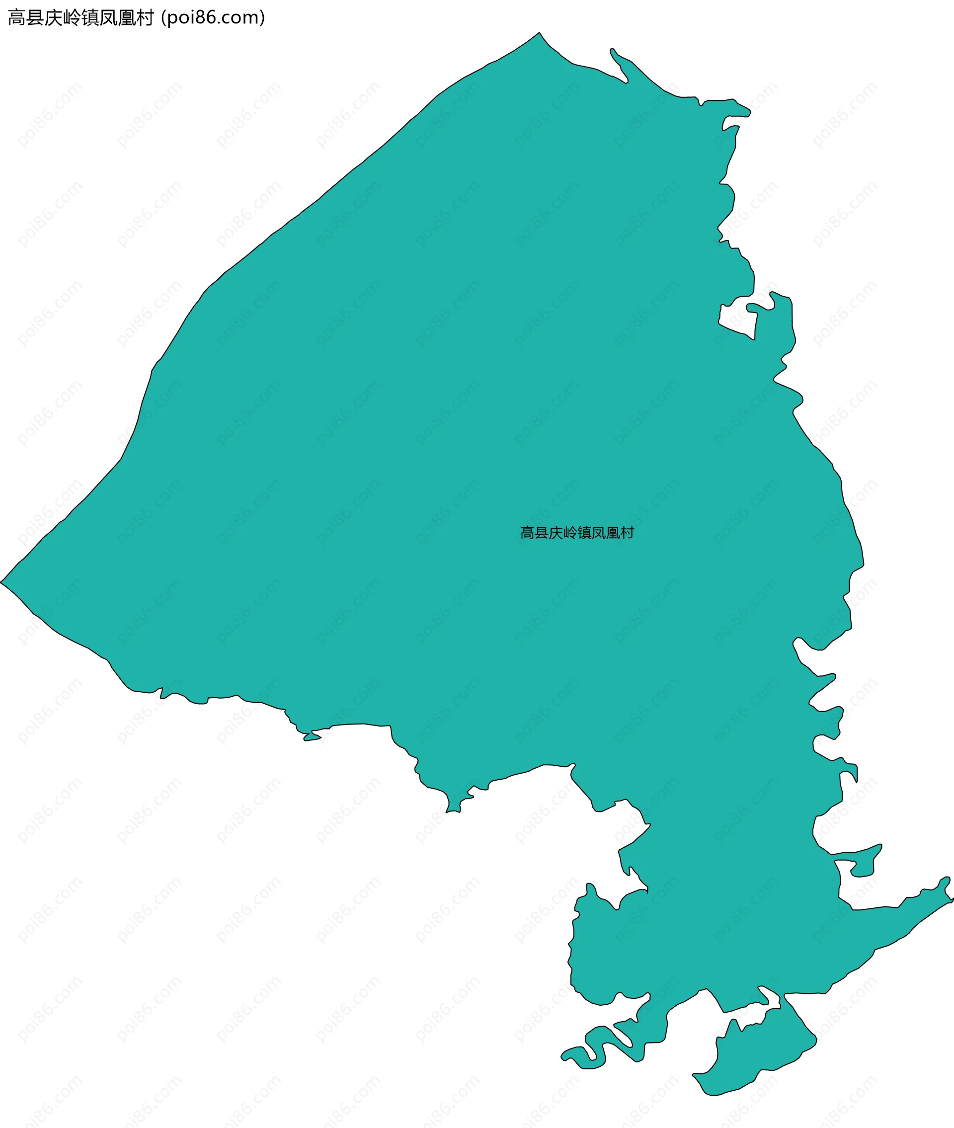 高县庆岭镇凤凰村边界地图