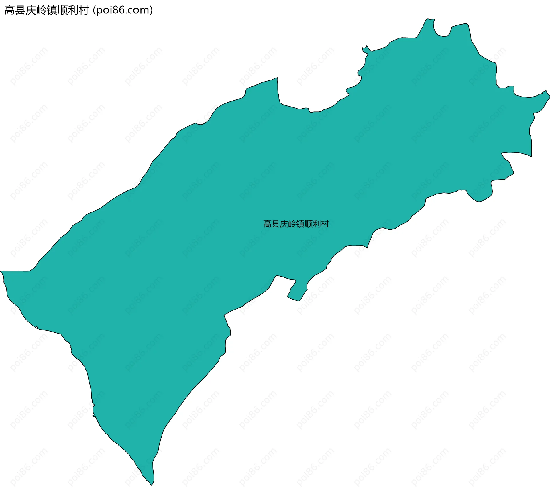 高县庆岭镇顺利村边界地图