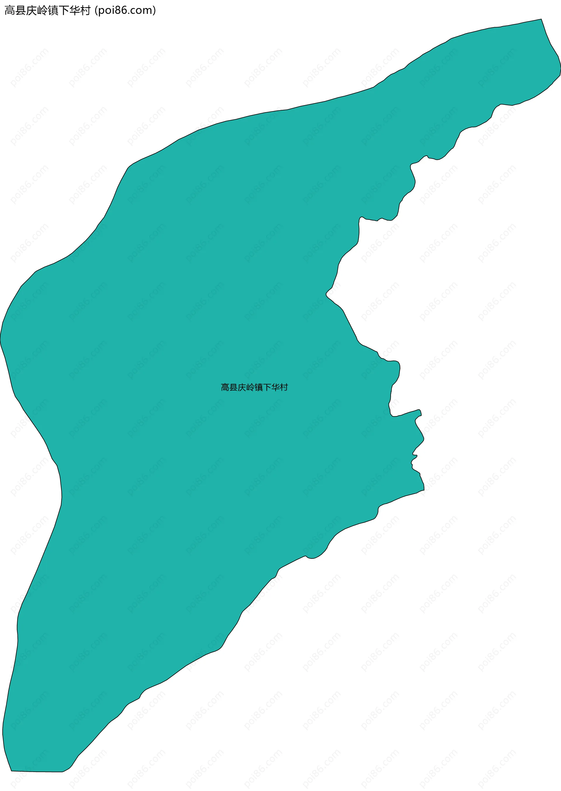 高县庆岭镇下华村边界地图