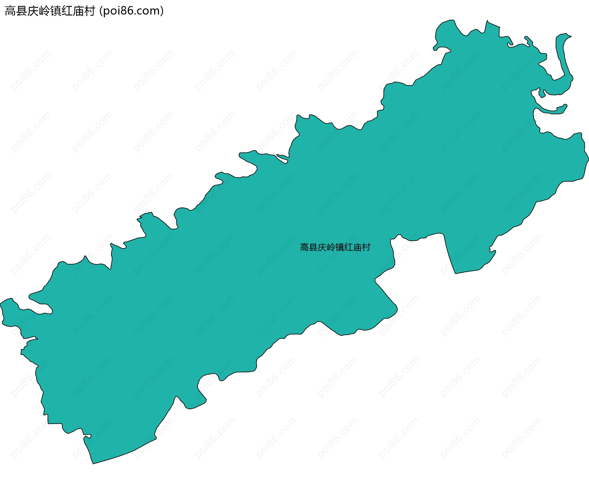 高县庆岭镇红庙村边界地图