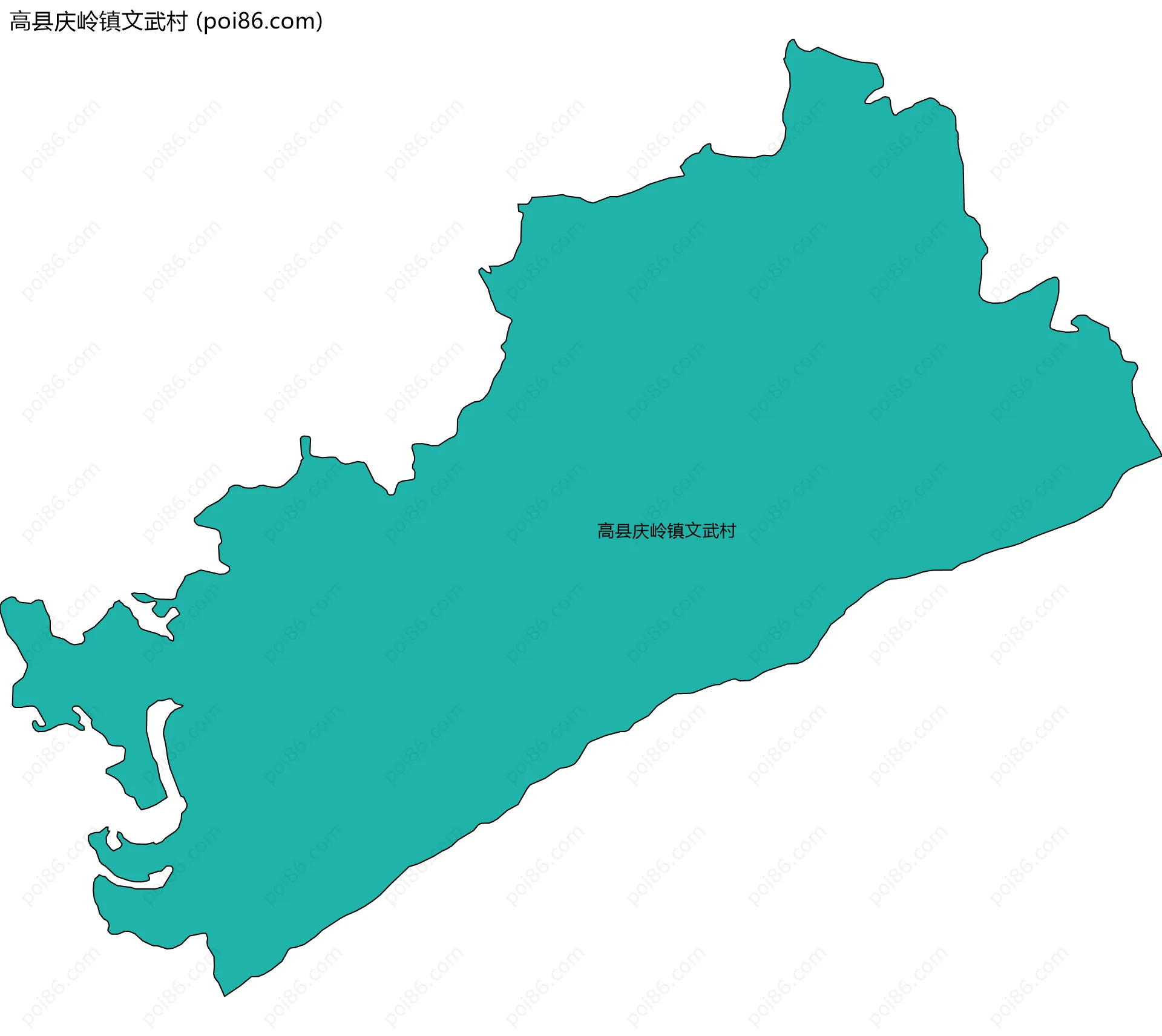 高县庆岭镇文武村边界地图
