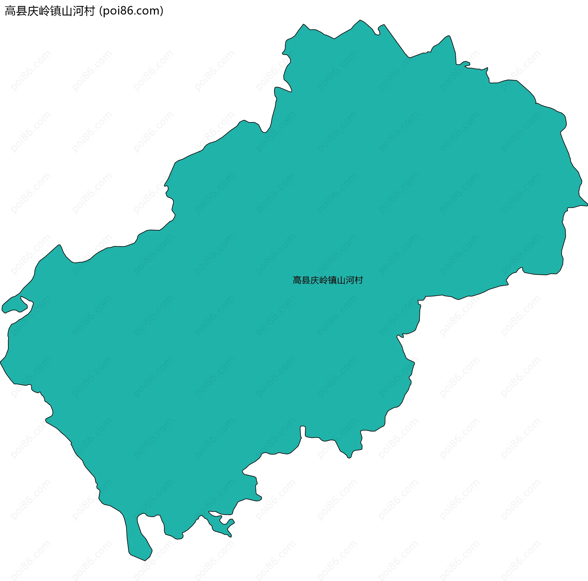 高县庆岭镇山河村边界地图