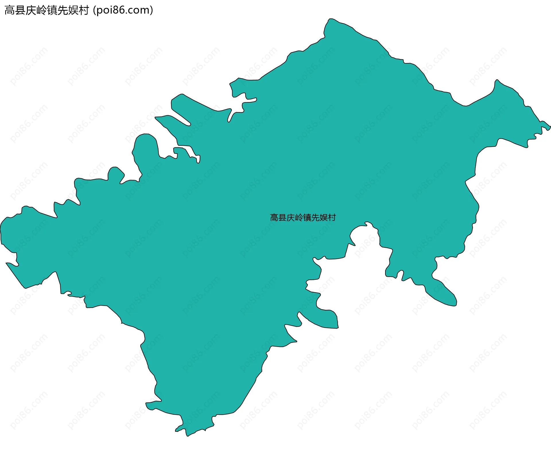 高县庆岭镇先娱村边界地图