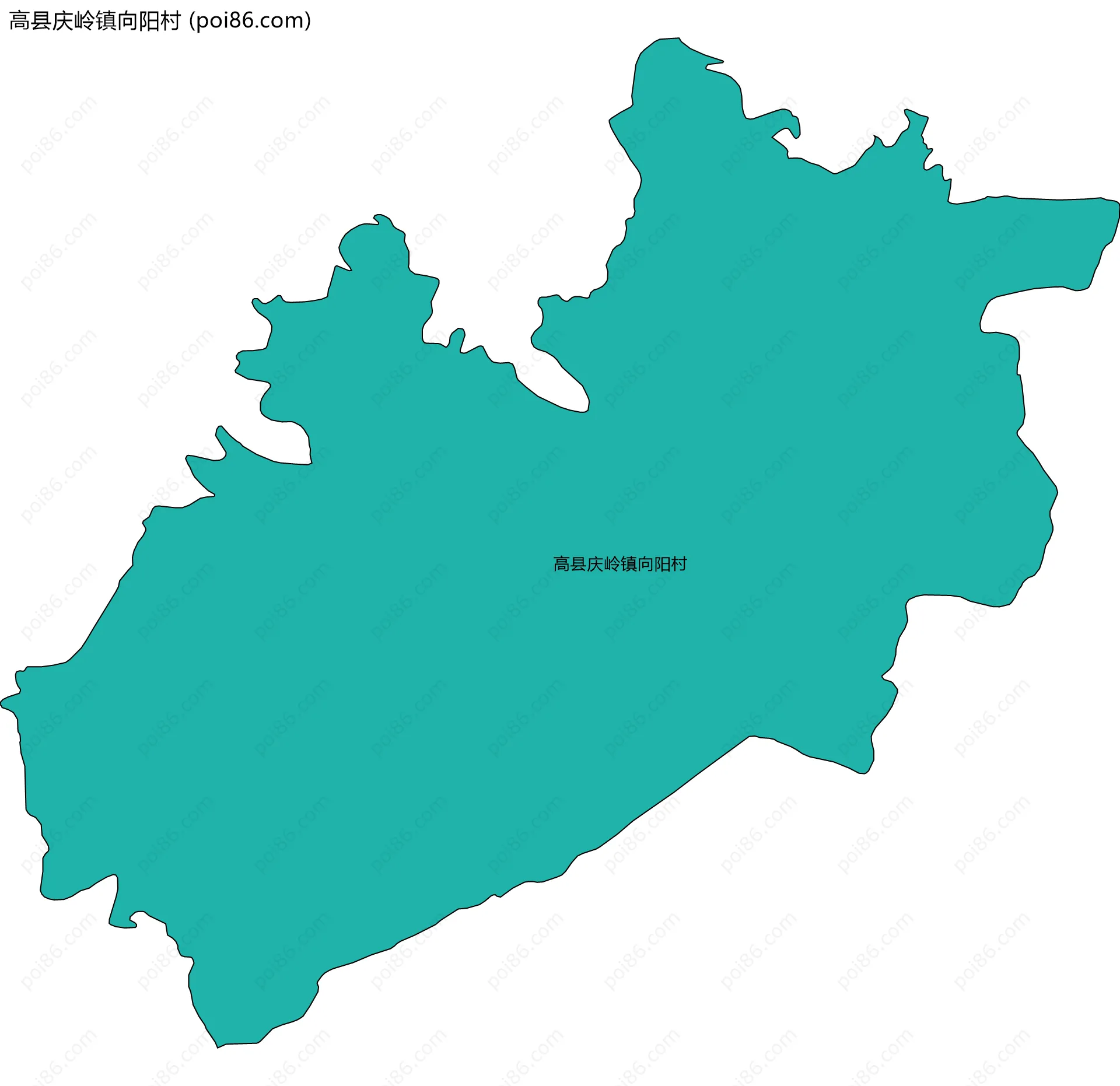 高县庆岭镇向阳村边界地图