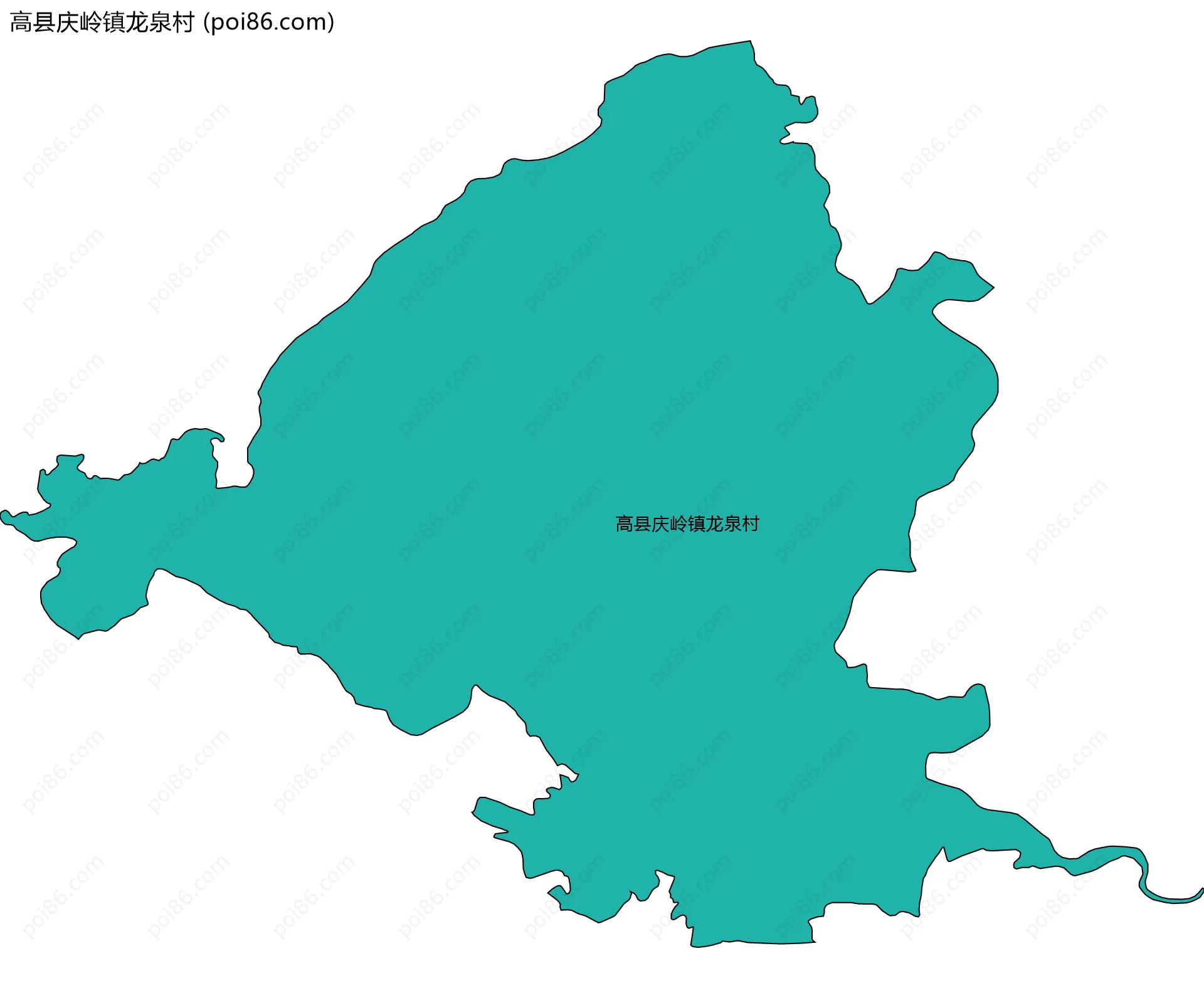 高县庆岭镇龙泉村边界地图