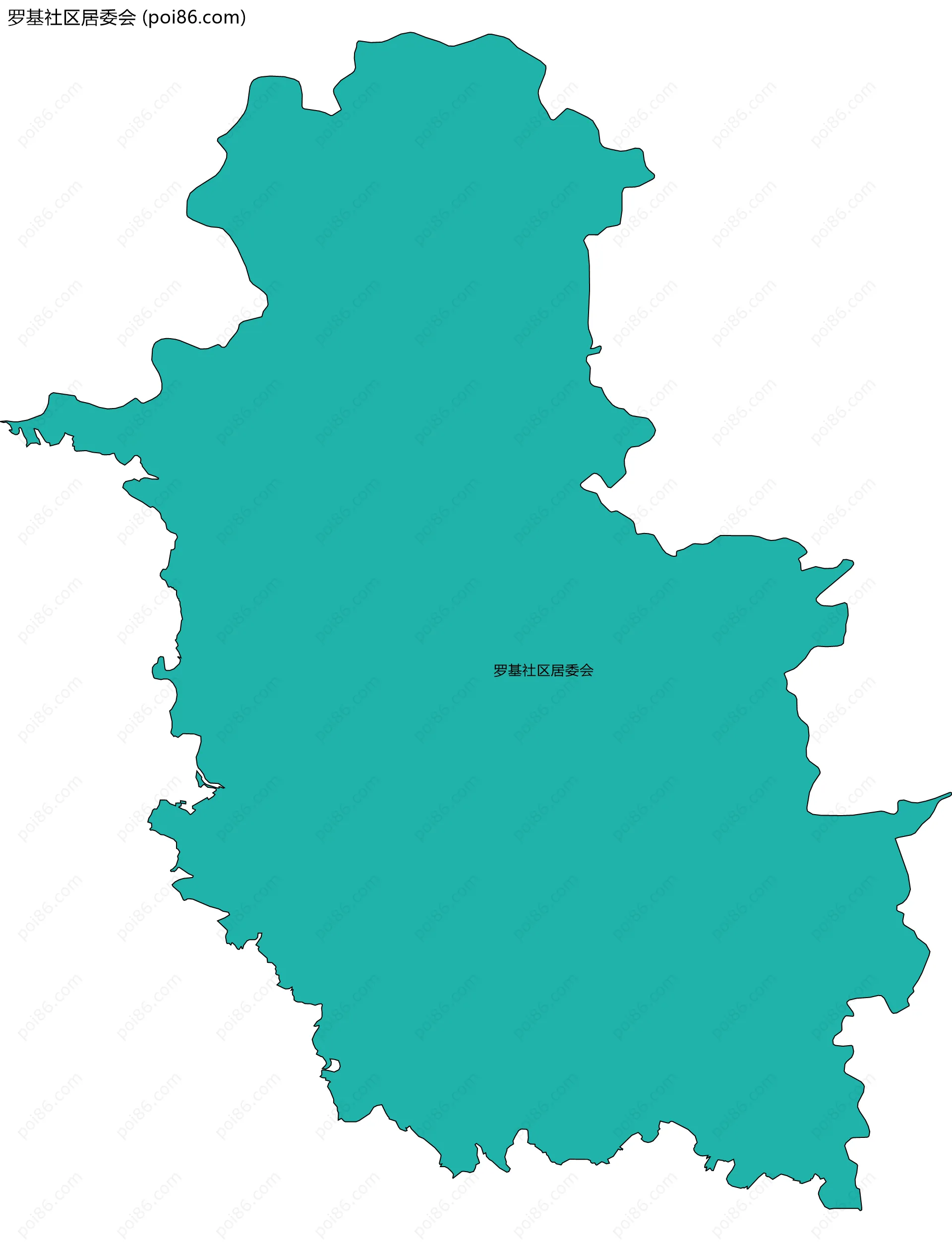 罗基社区居委会边界地图