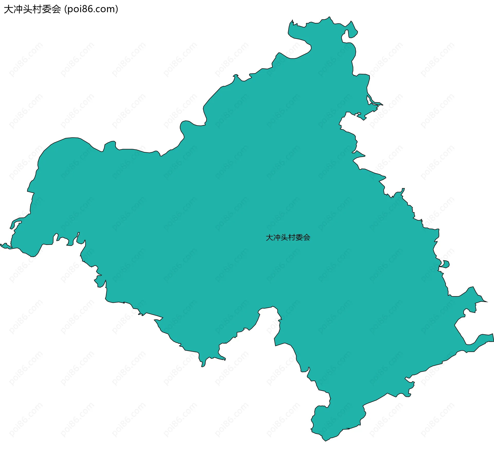 大冲头村委会边界地图