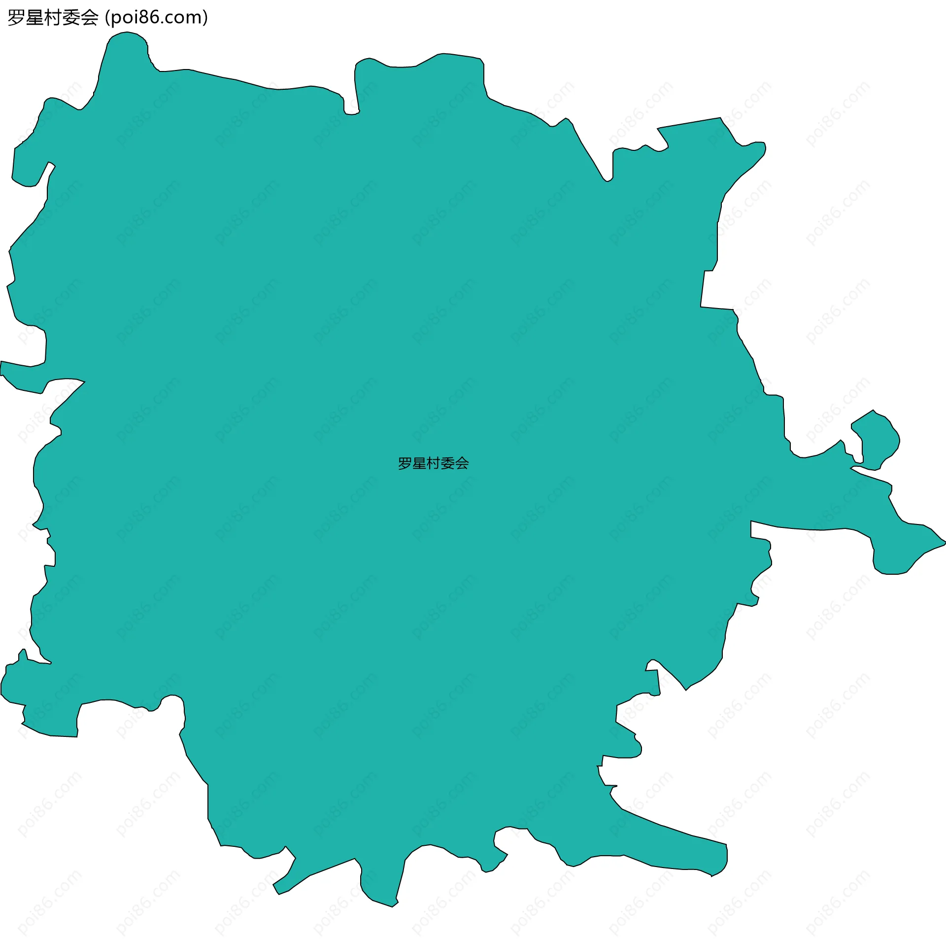 罗星村委会边界地图
