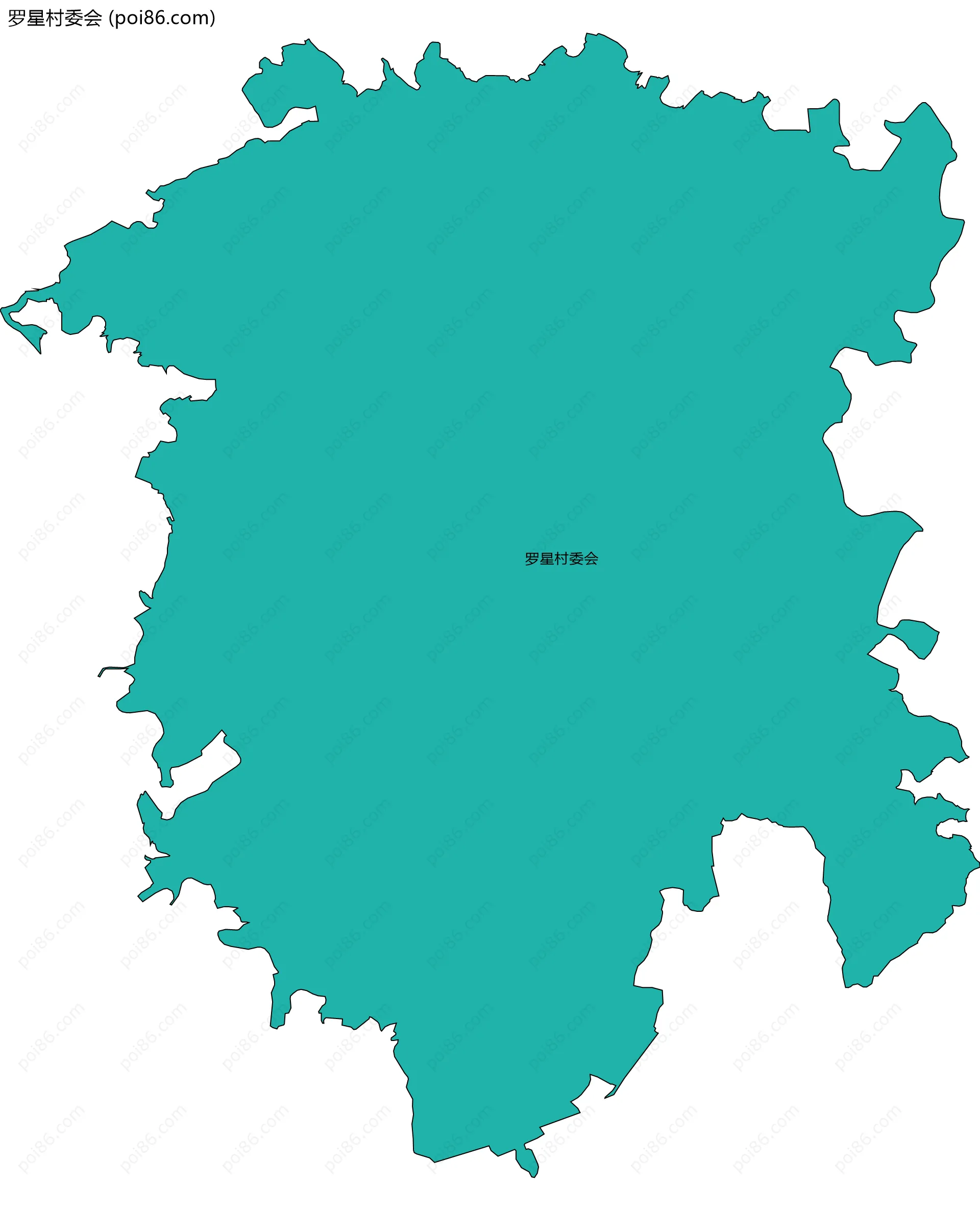 罗星村委会边界地图
