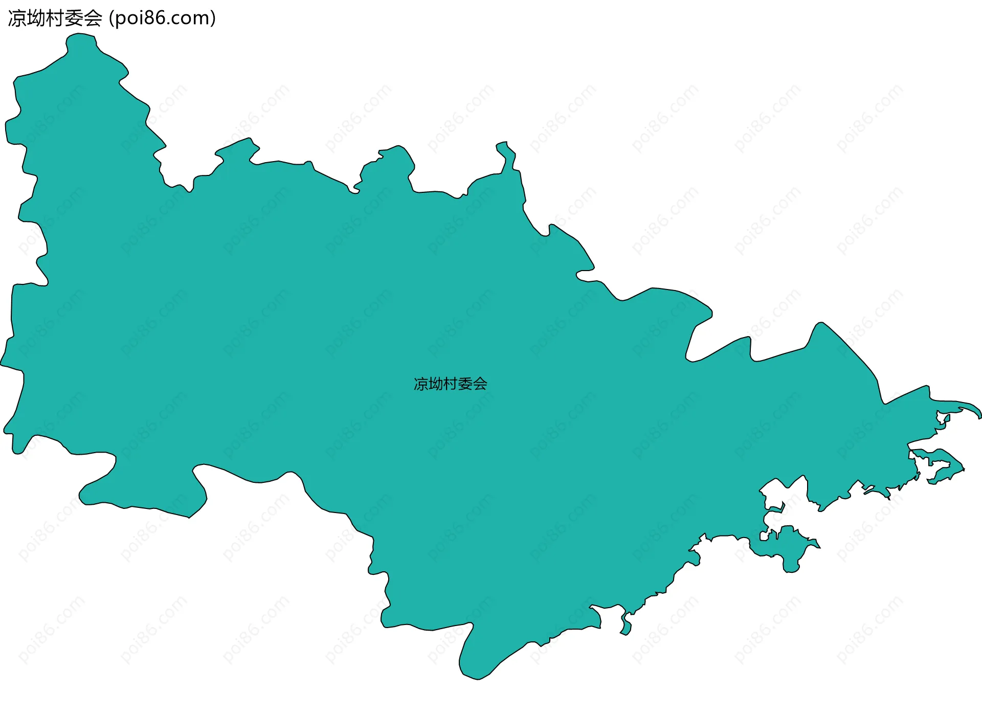凉坳村委会边界地图
