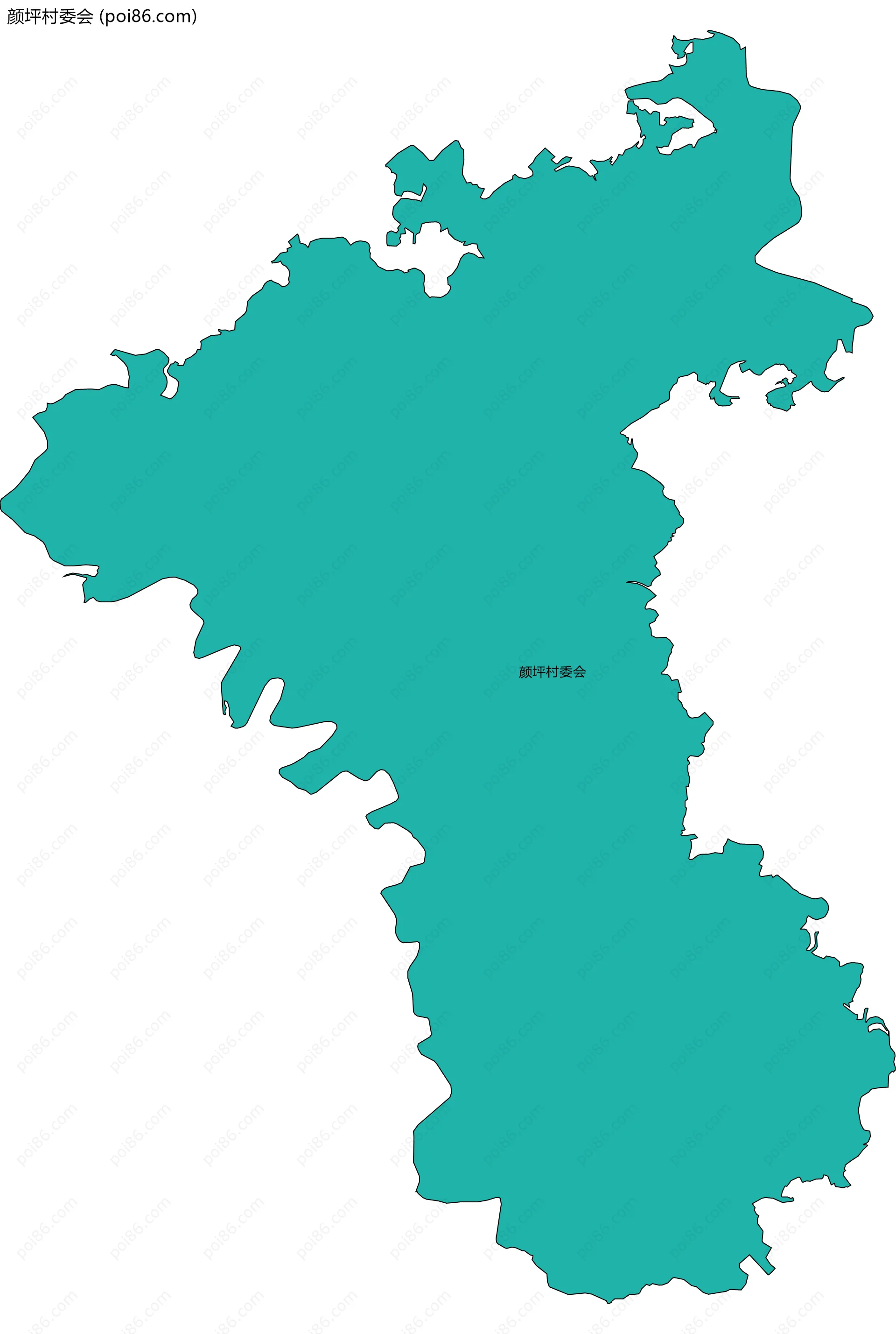 颜坪村委会边界地图