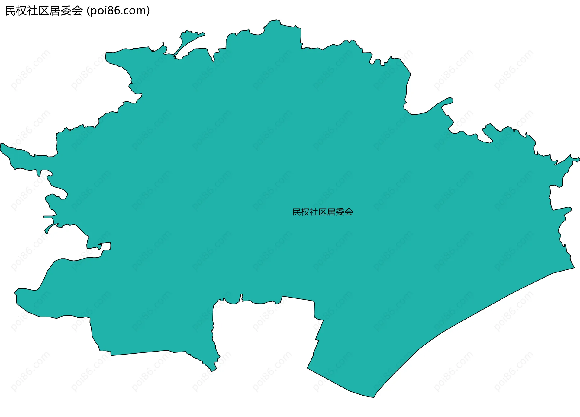 民权社区居委会边界地图