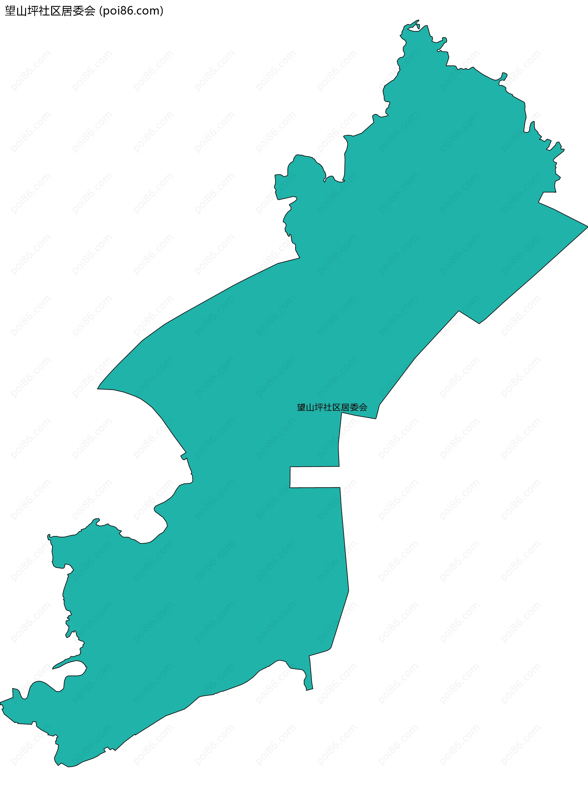 望山坪社区居委会边界地图