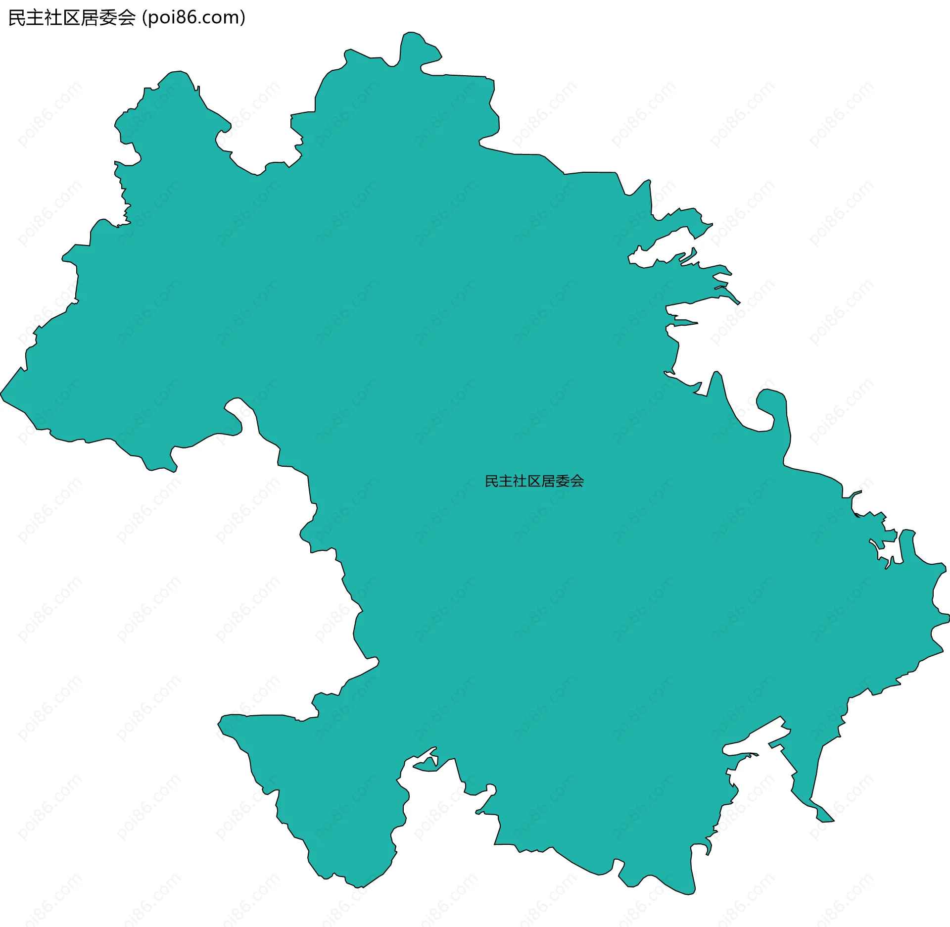 民主社区居委会边界地图