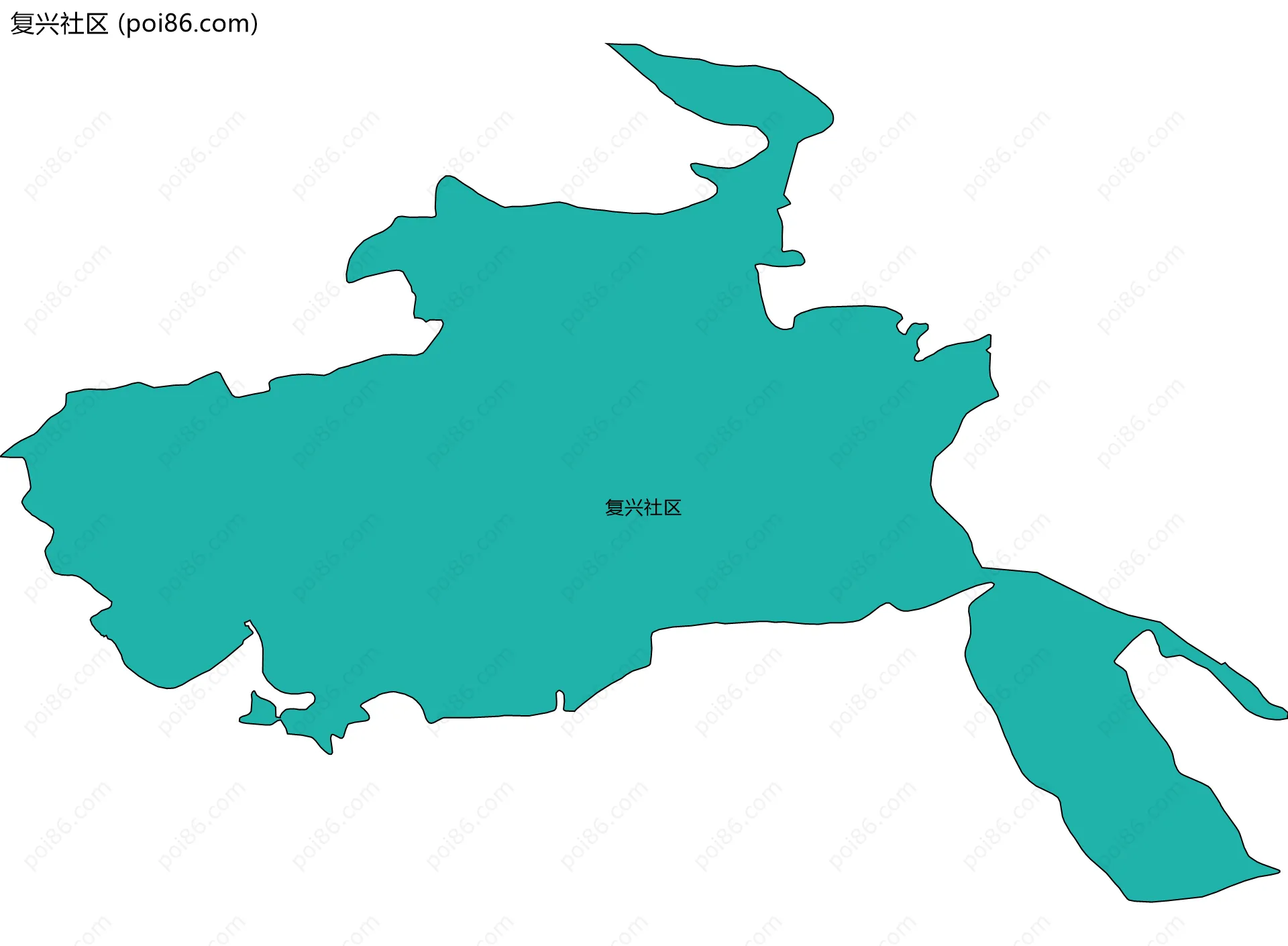 复兴社区边界地图