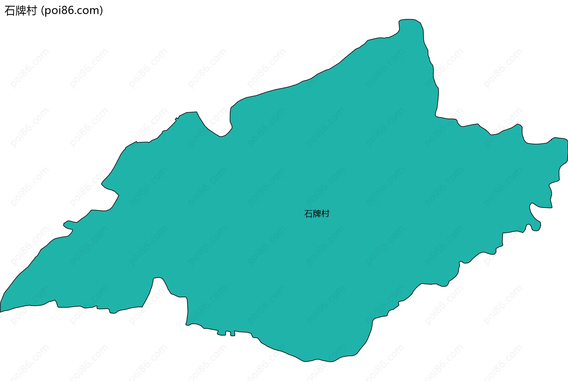 石牌村边界地图