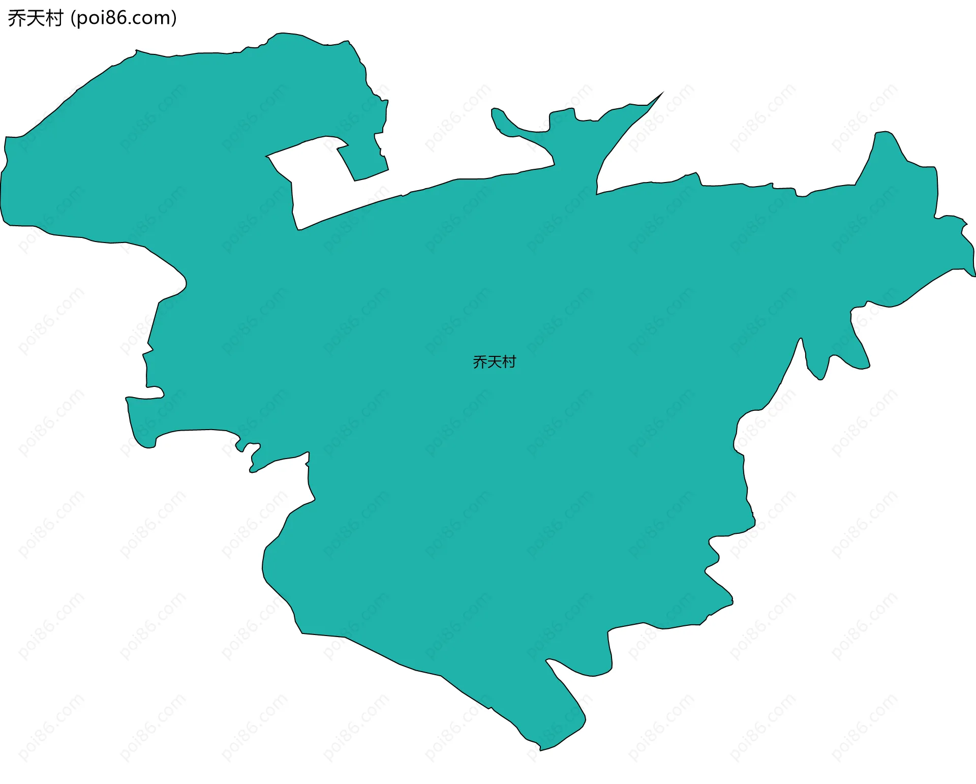 乔天村边界地图