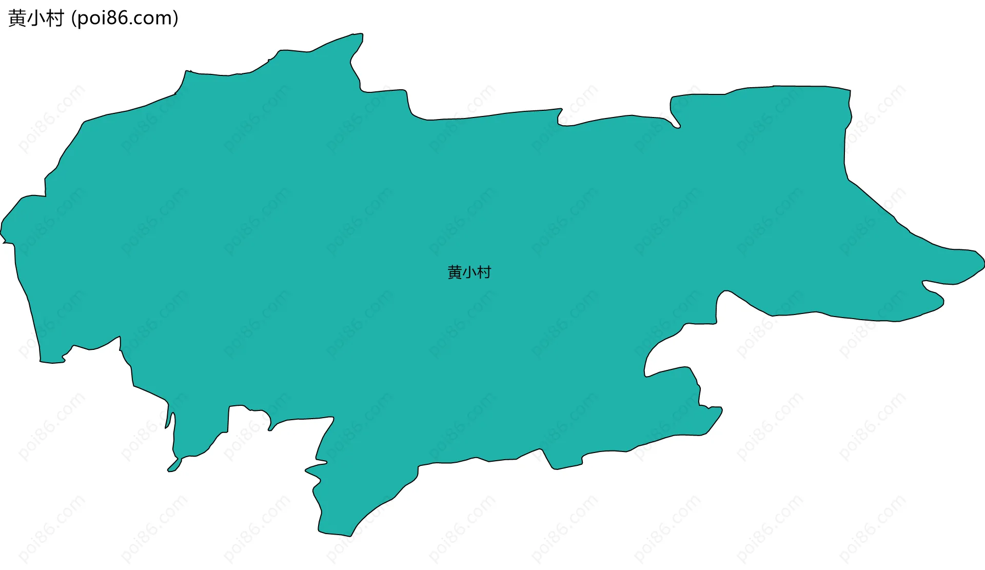 黄小村边界地图