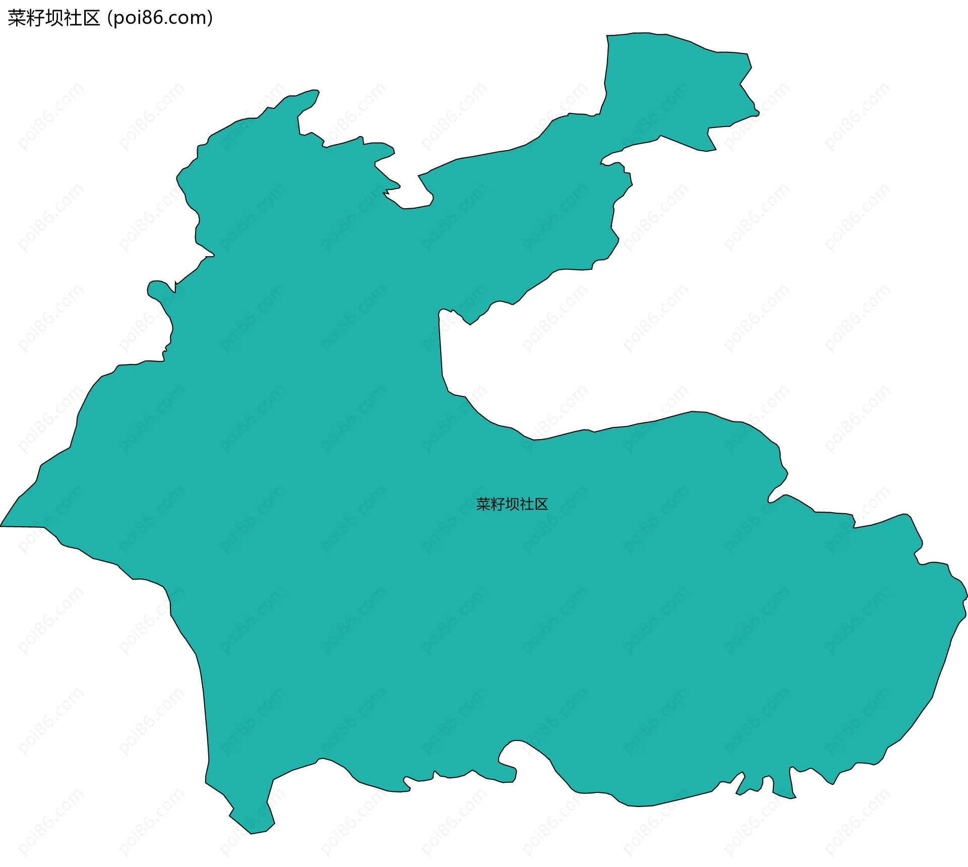 菜籽坝社区边界地图
